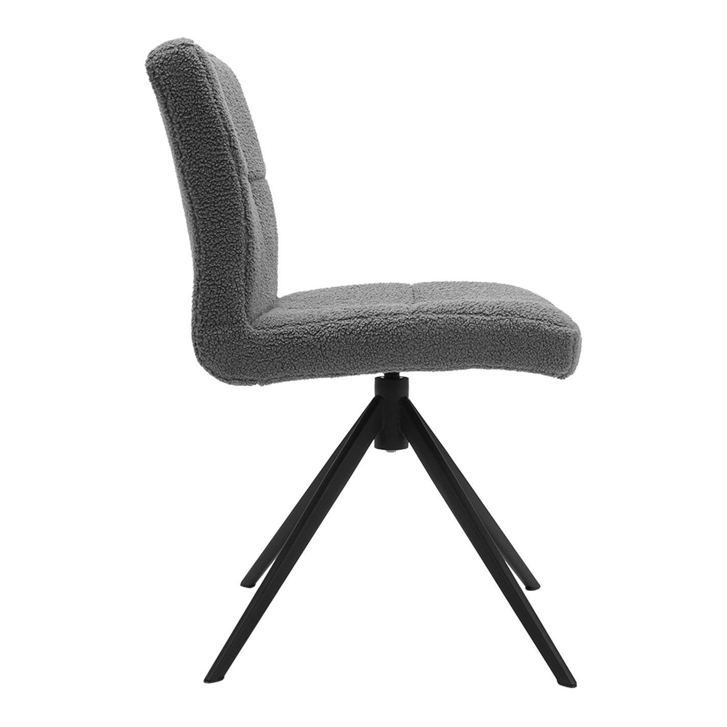 Grey - Kabinet UK - 2Pcs Plush Breakfast Bar Stools - 2