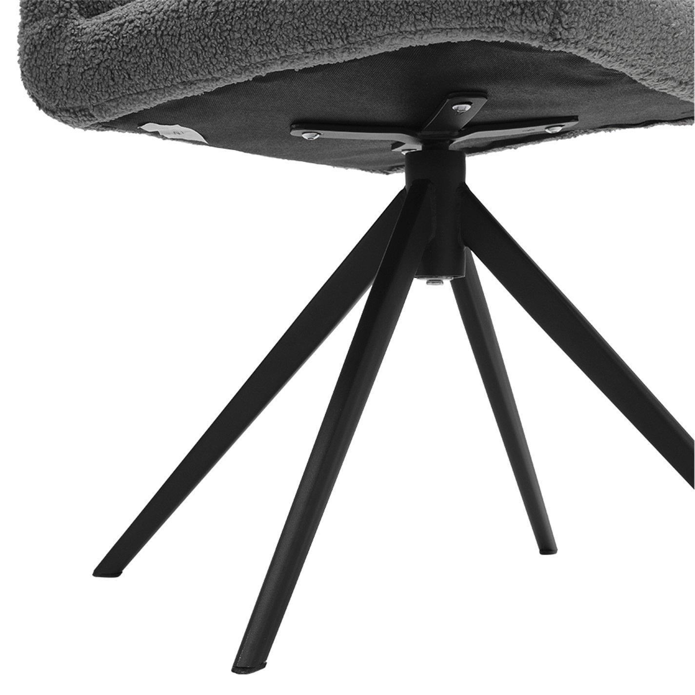 Grey - Kabinet UK - 2Pcs Plush Breakfast Bar Stools - 5