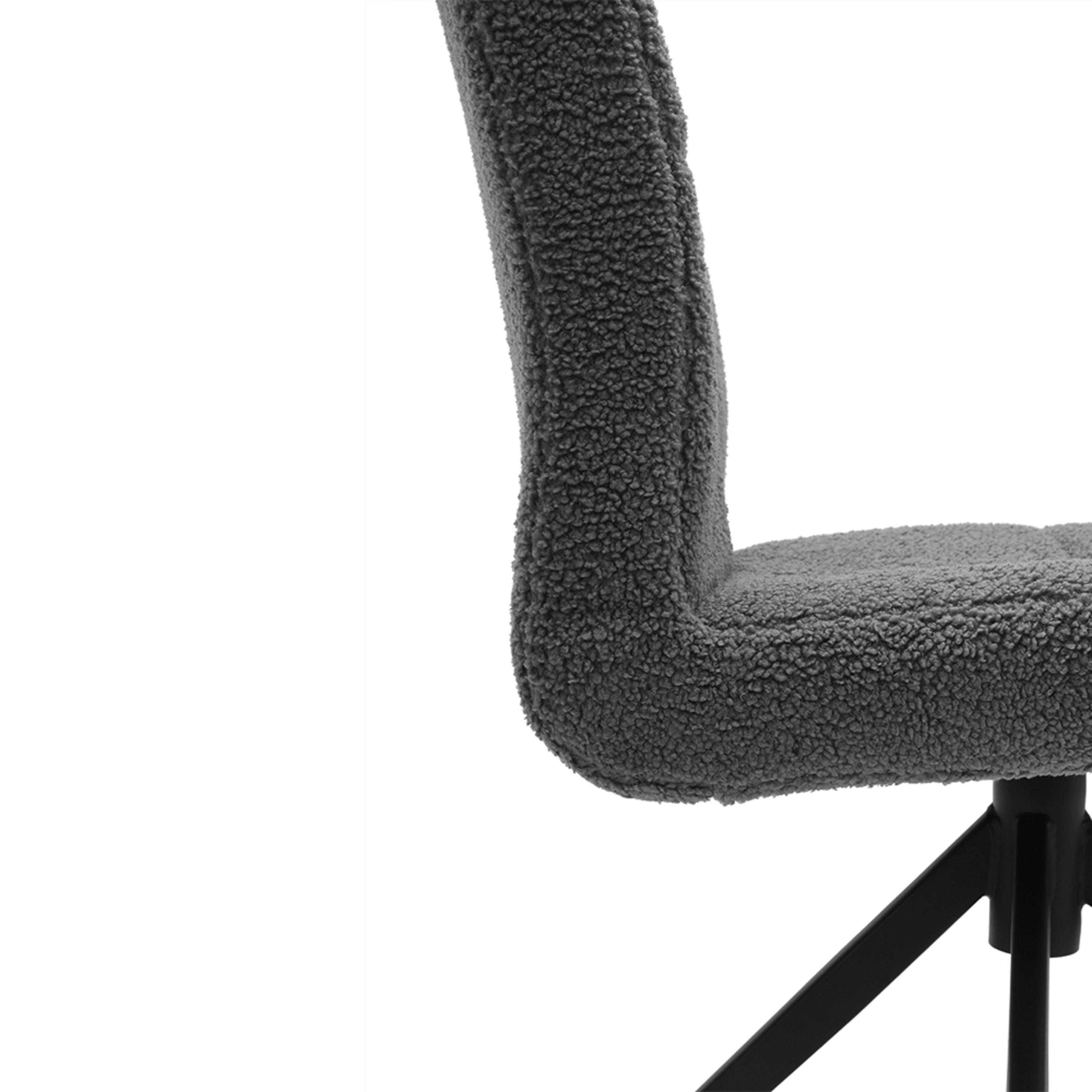 Grey - Kabinet UK - 2Pcs Plush Breakfast Bar Stools - 8