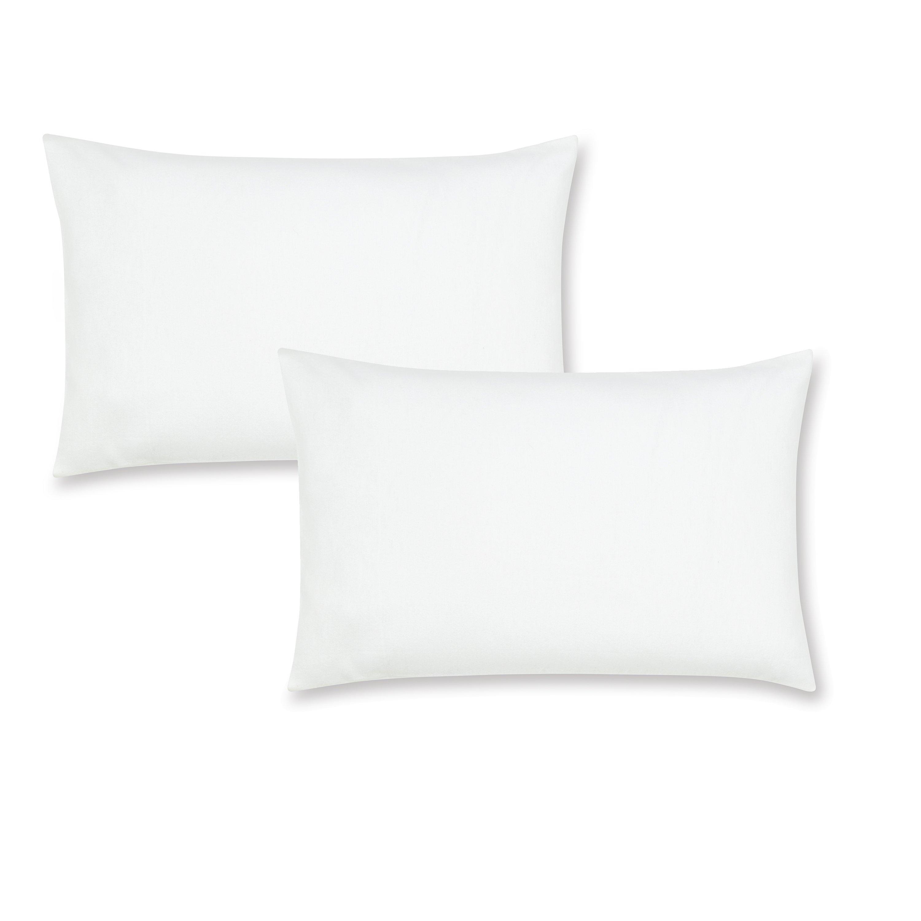 White - Catherine Lansfield - Brushed Cotton Standard Pillow case Pair - 3