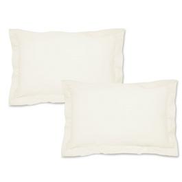 Catherine Lansfield Easy Iron Percale Oxford Pillowcase Pair