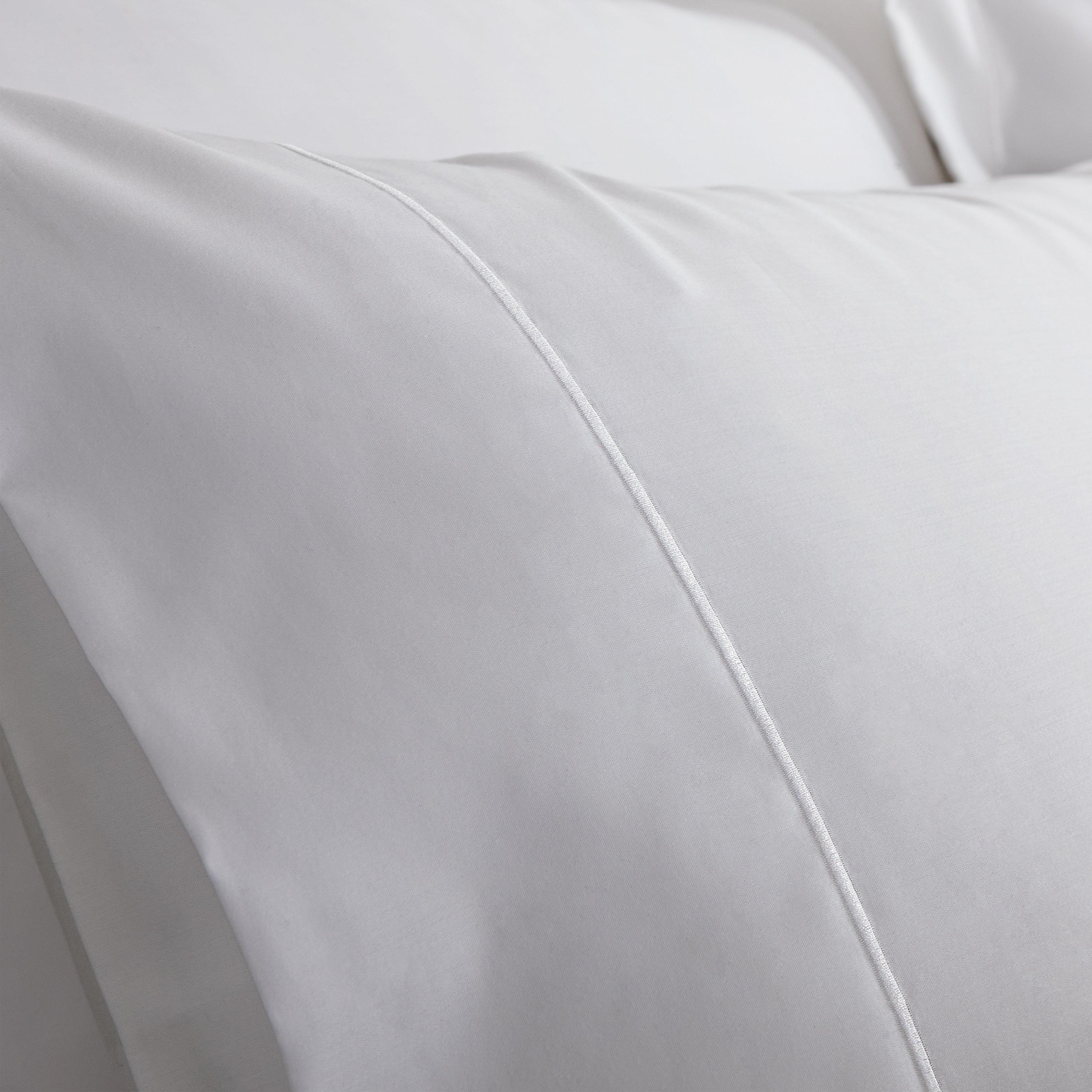 White - Bianca - 800 TC Cotton Sateen Standard Pillow case Pair - 2