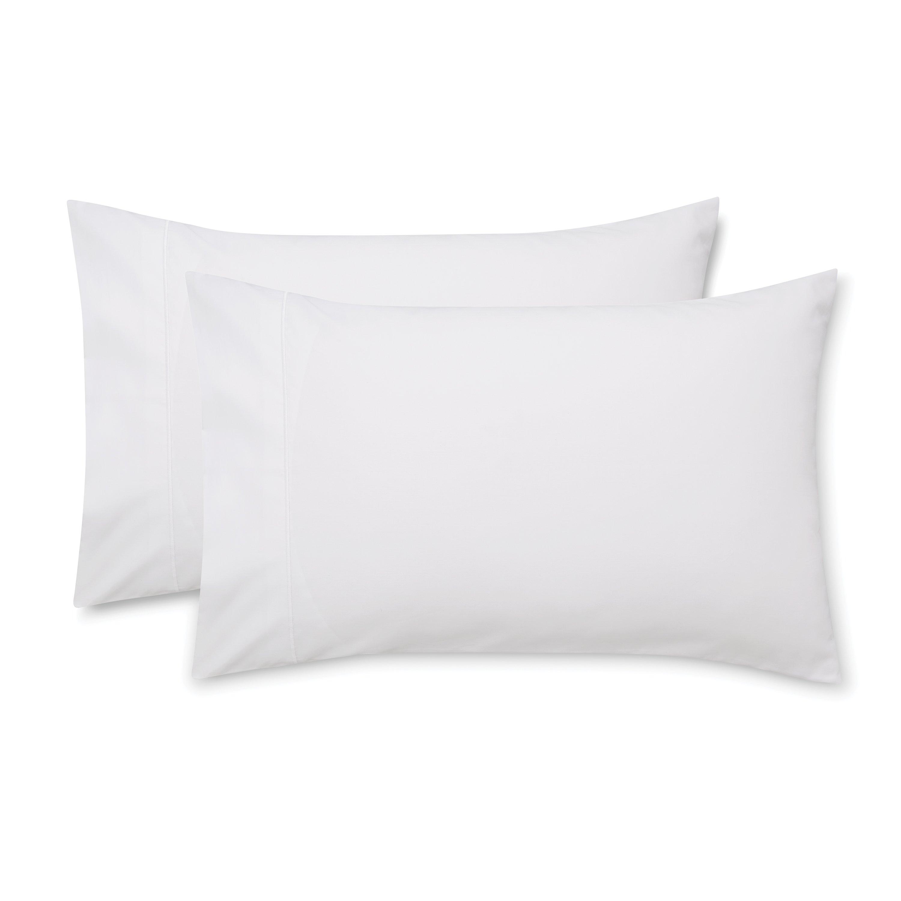 White - Bianca - 800 TC Cotton Sateen Standard Pillow case Pair - 3