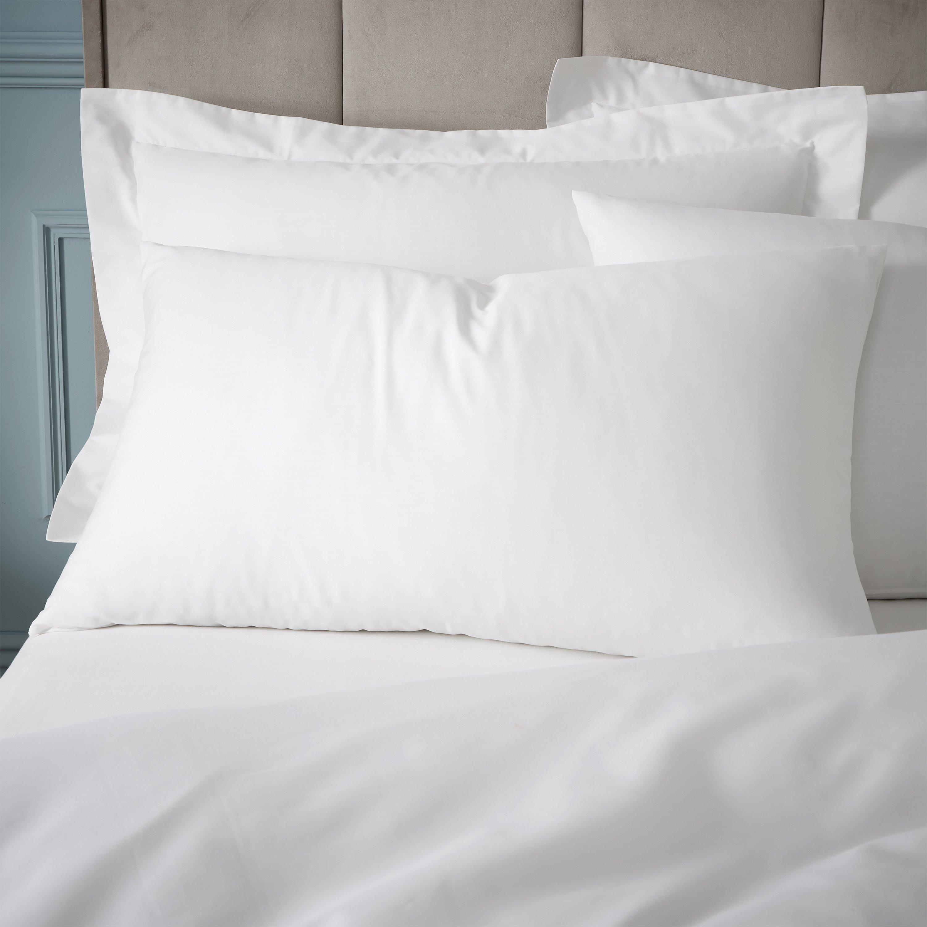 White - Bianca - 180 TC Egyptian Cotton Standard Pillow case Pair - 1