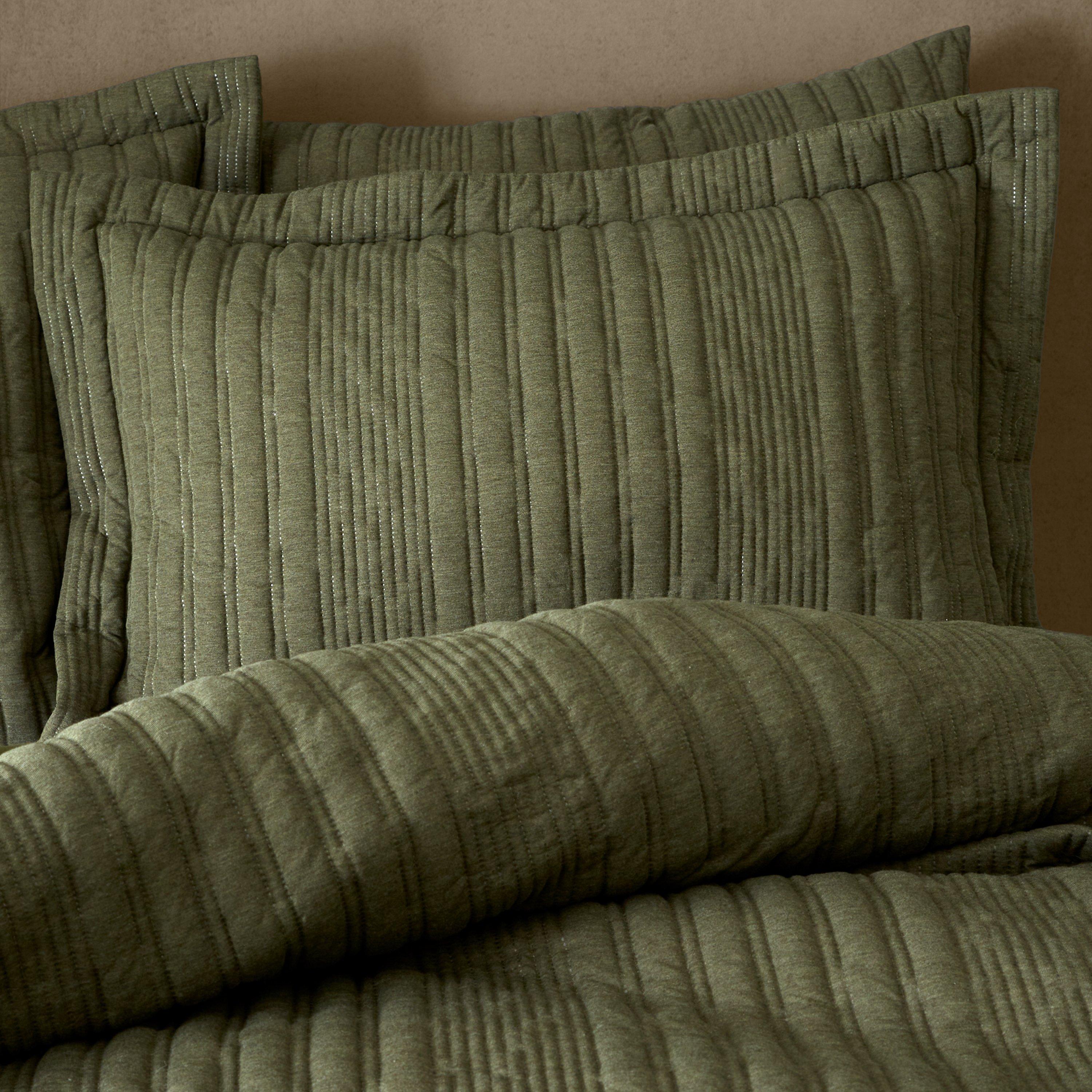 Tamba Jersey Stripe Quilted Oxford Pillowcase Pair