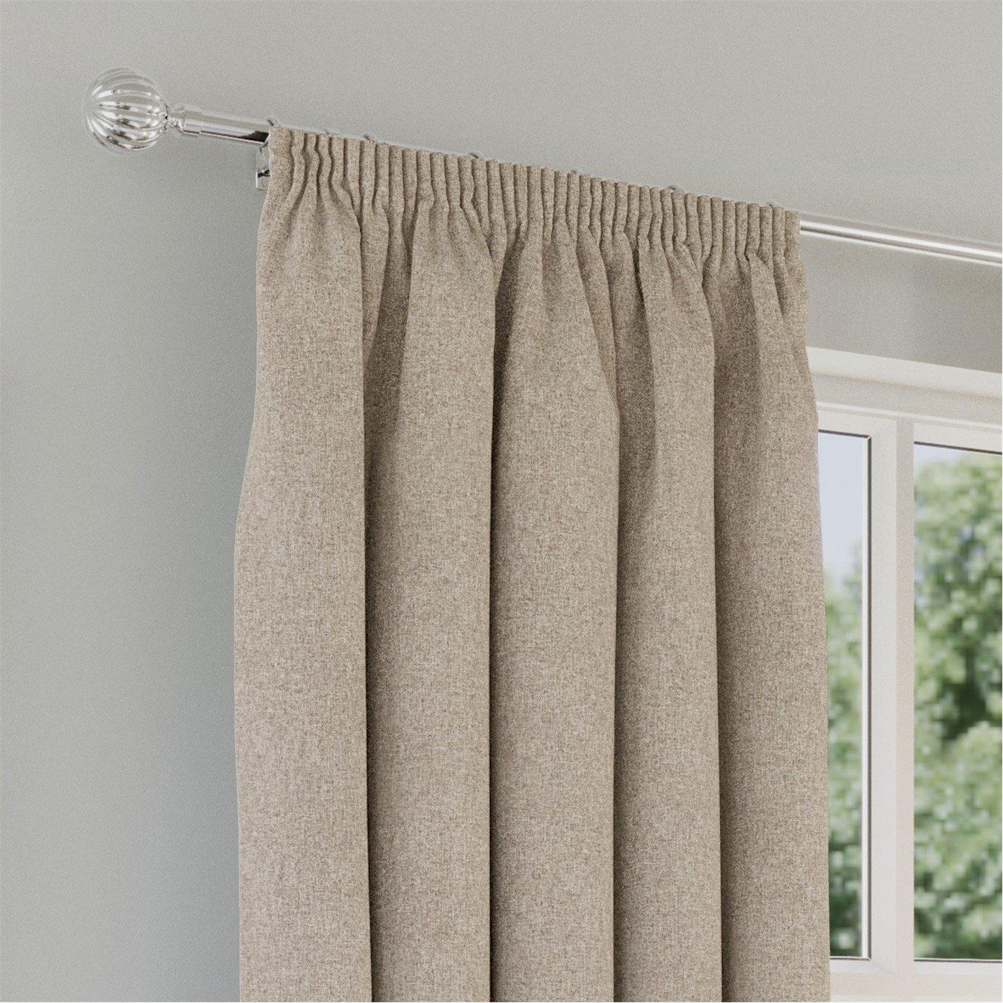 Natural - Enhanced Living - Dallas Natural 100% Blackout Readymade Curtains - 3