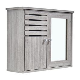 Cottonfy UK 600x492mm Wooden Bathroom Mirror Wall Cabinet