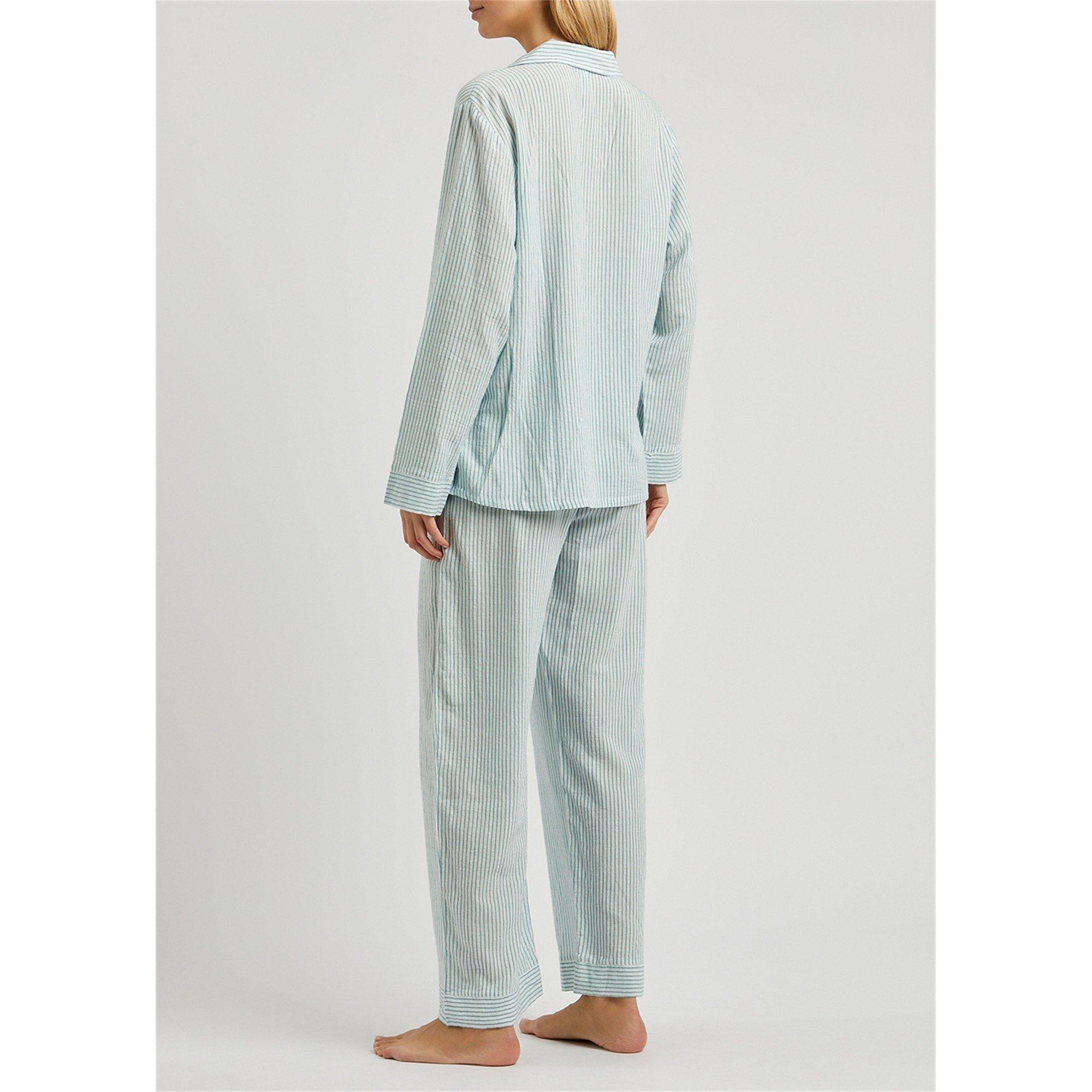 BLUE AND WHITE - Eberjey - NAUTICO WOVEN LONG PJ SET - 3
