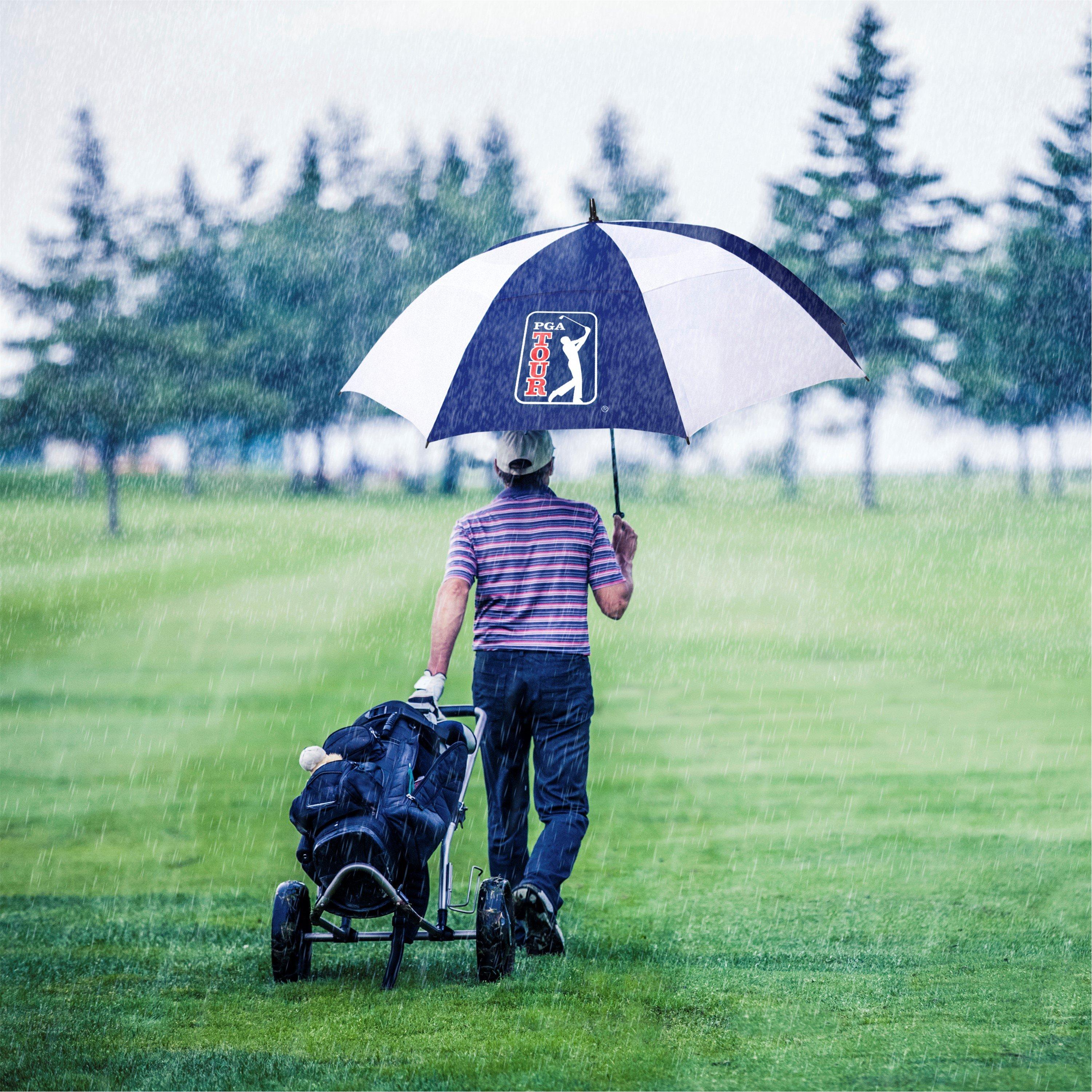 Blue - PGA Tour - Windproof Double Canopy Umbrella - 3