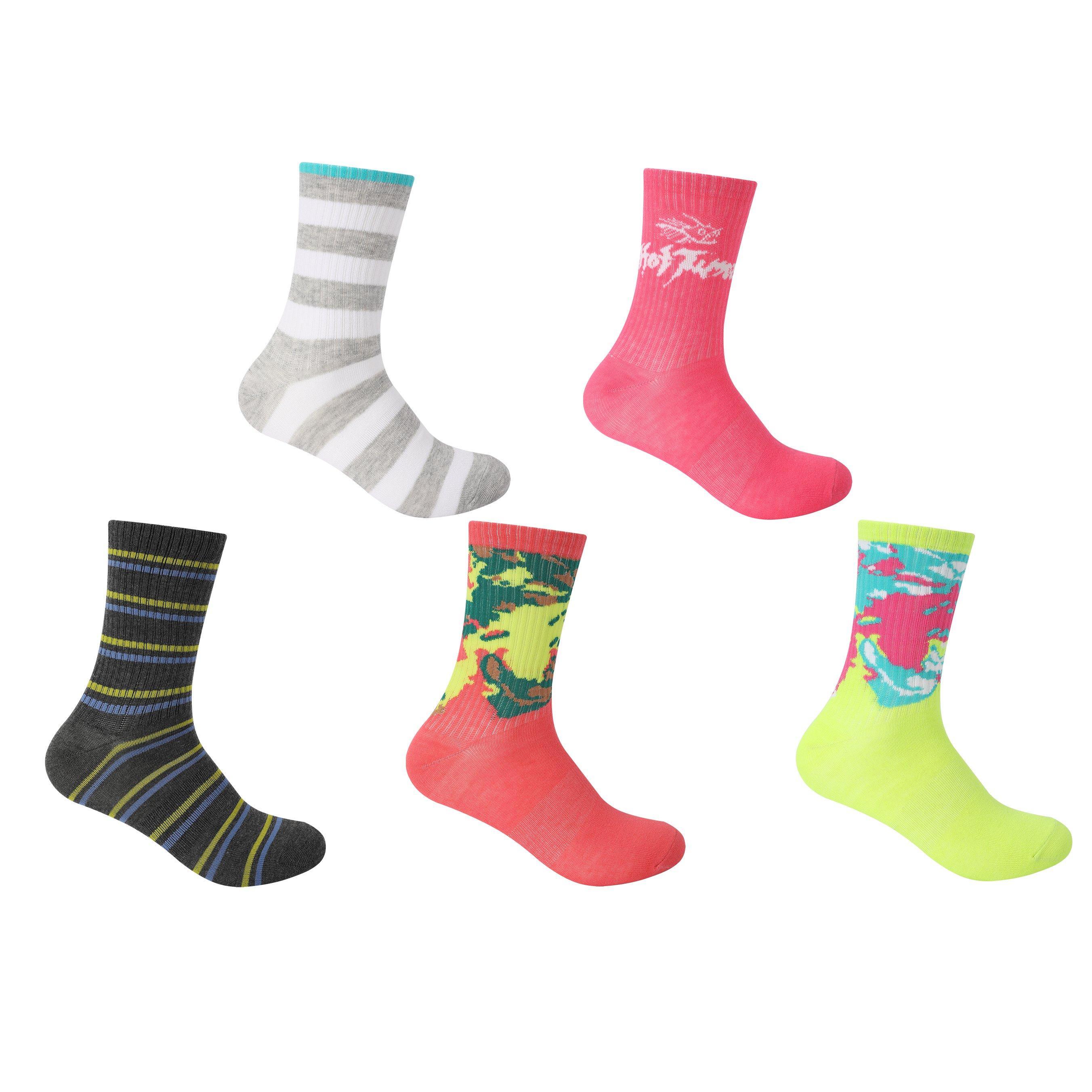 Multi - Hot Tuna - Crew Socks 5Pk Ladies - 1