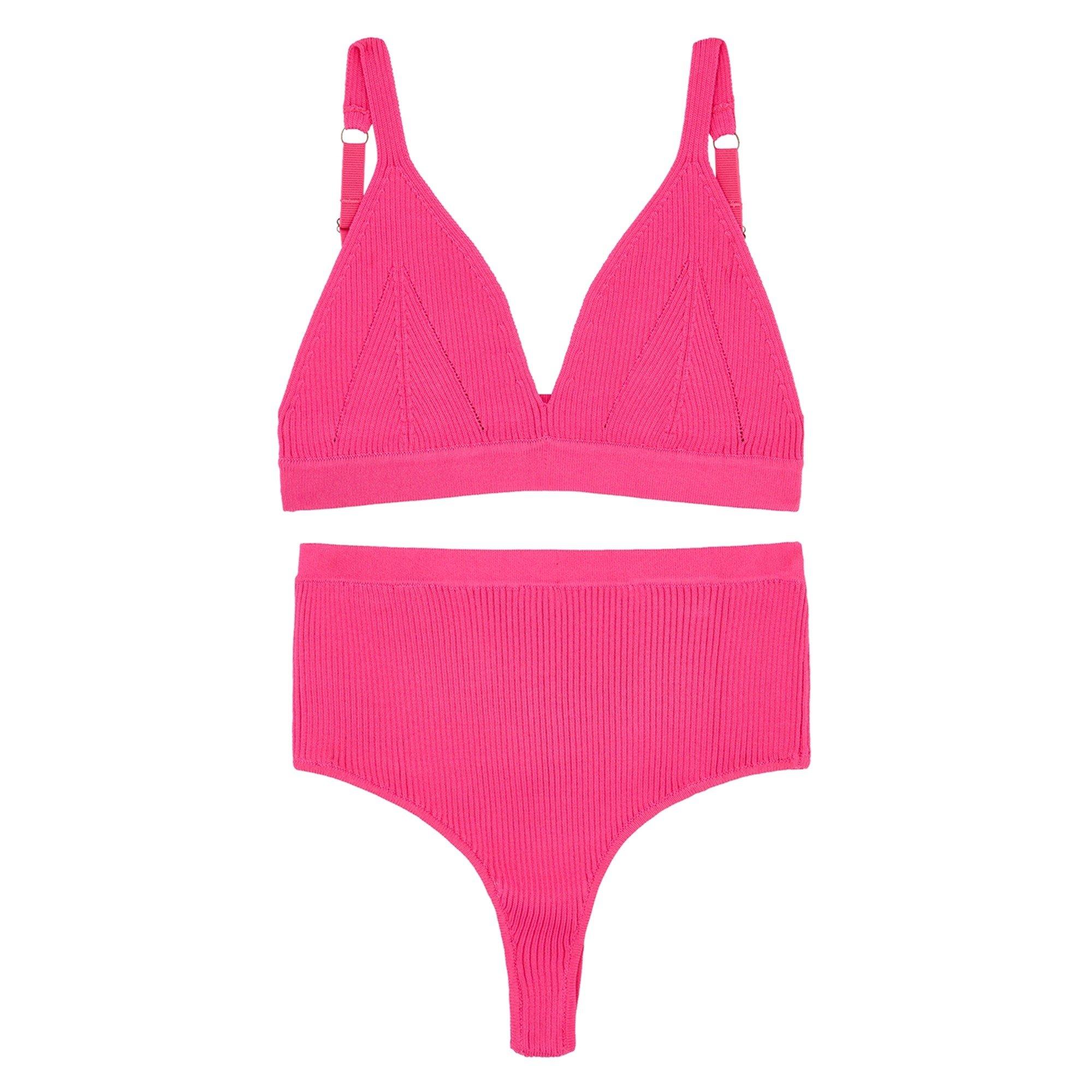 PINK - Love Stories - BR LAUREN HW RIBBED BRIEF - 1