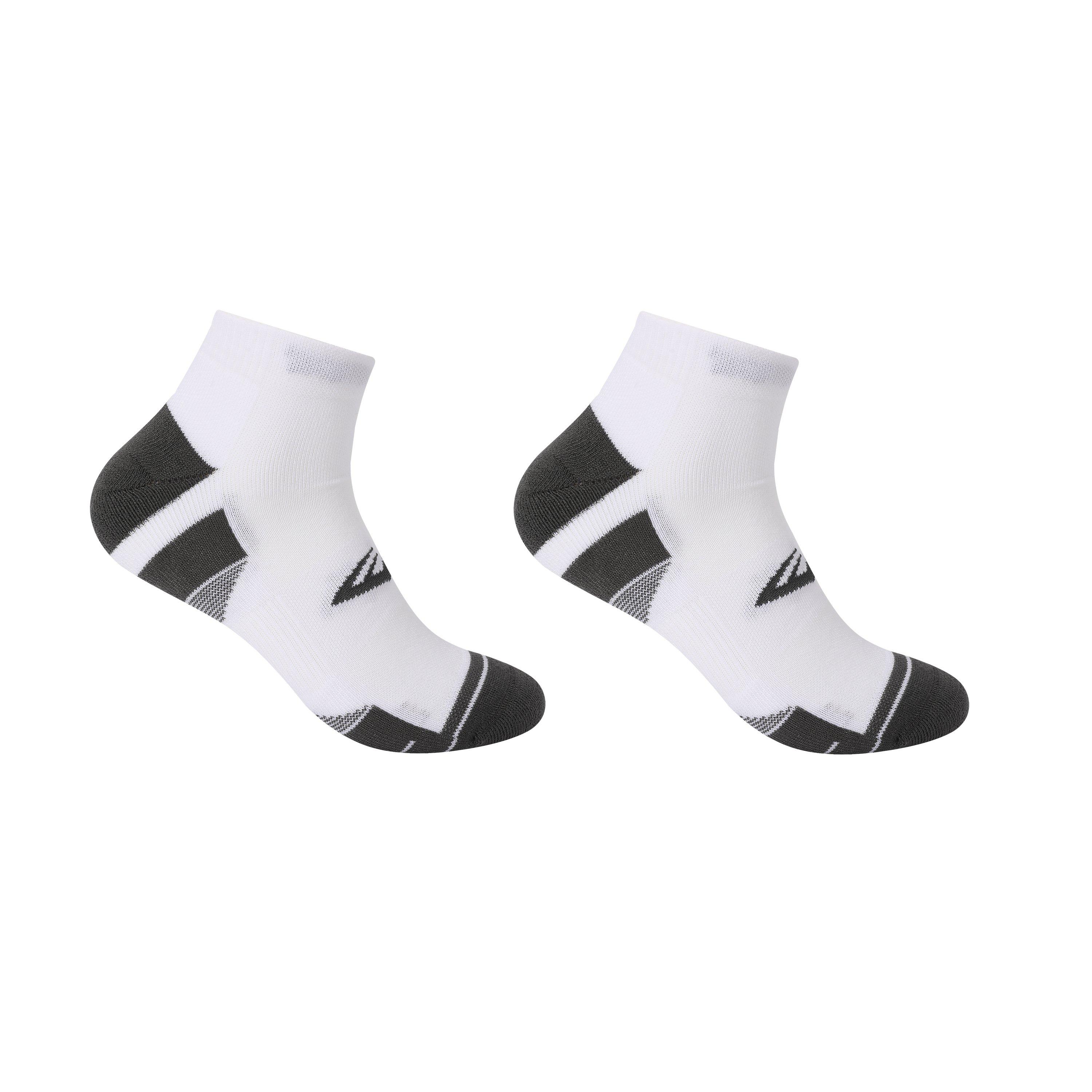 White - Everlast - Mens Cushioned Quarter Socks 2Pk - 1