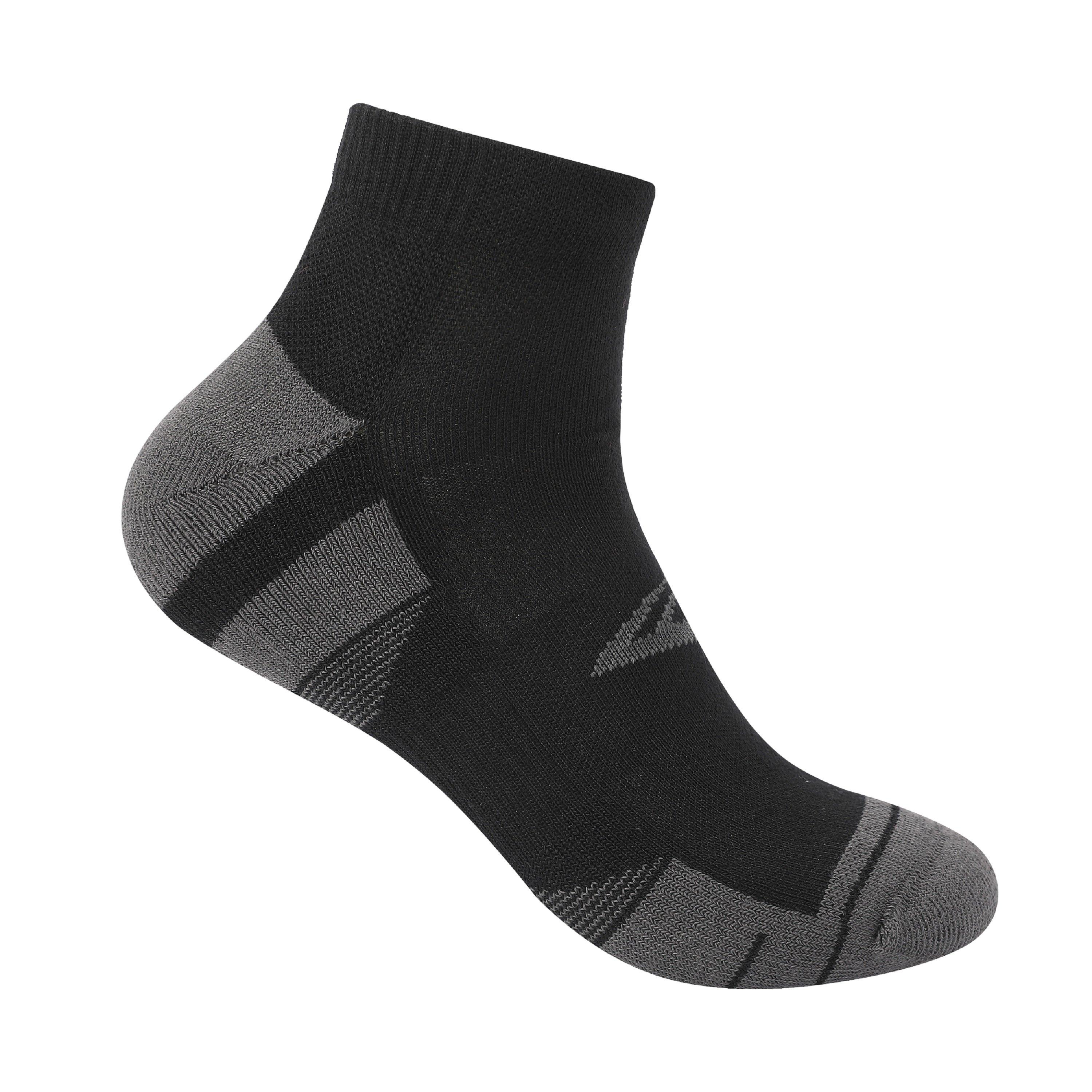 Schwarz - Everlast - Mens Cushioned Quarter Socks 2Pk - 2