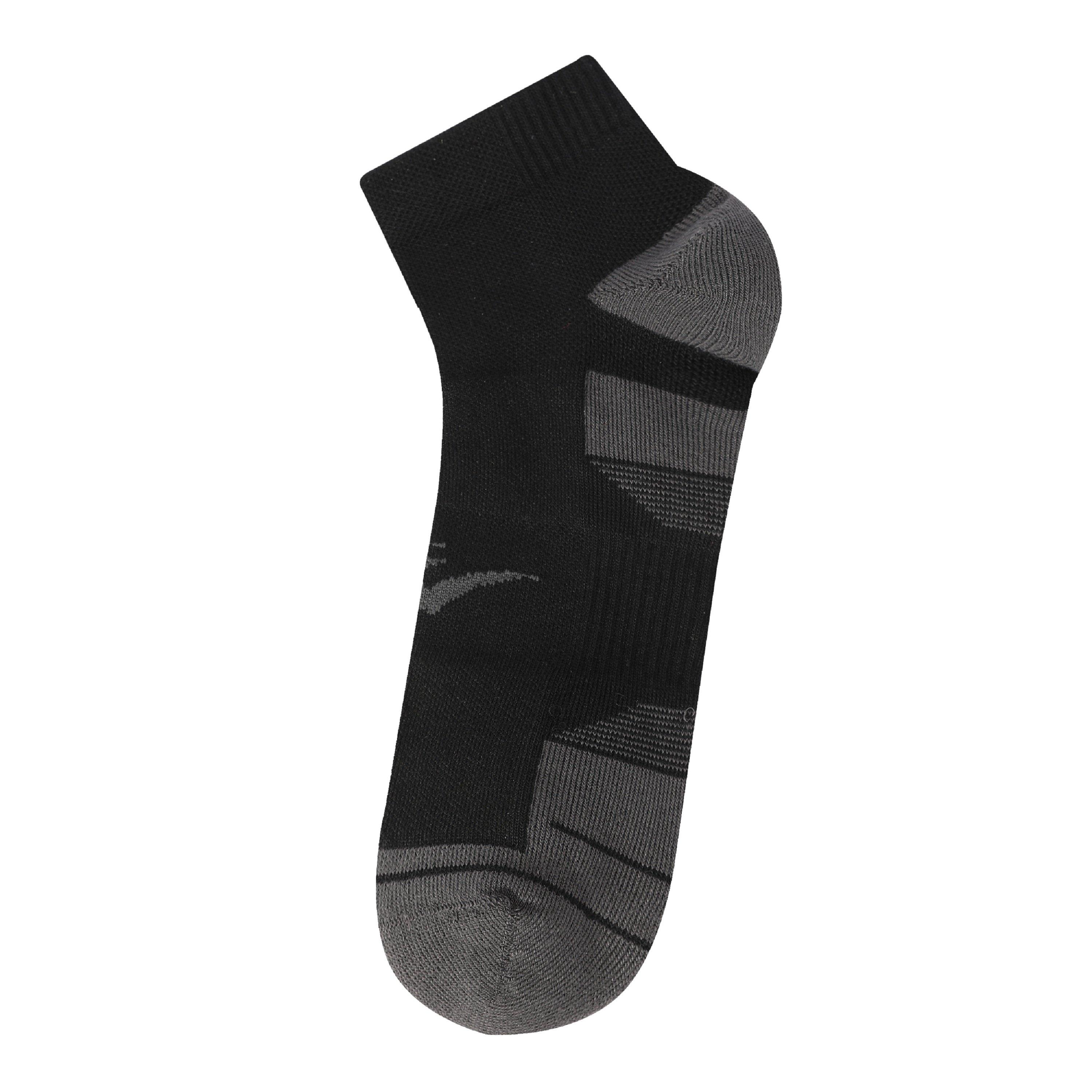 Schwarz - Everlast - Mens Cushioned Quarter Socks 2Pk - 3