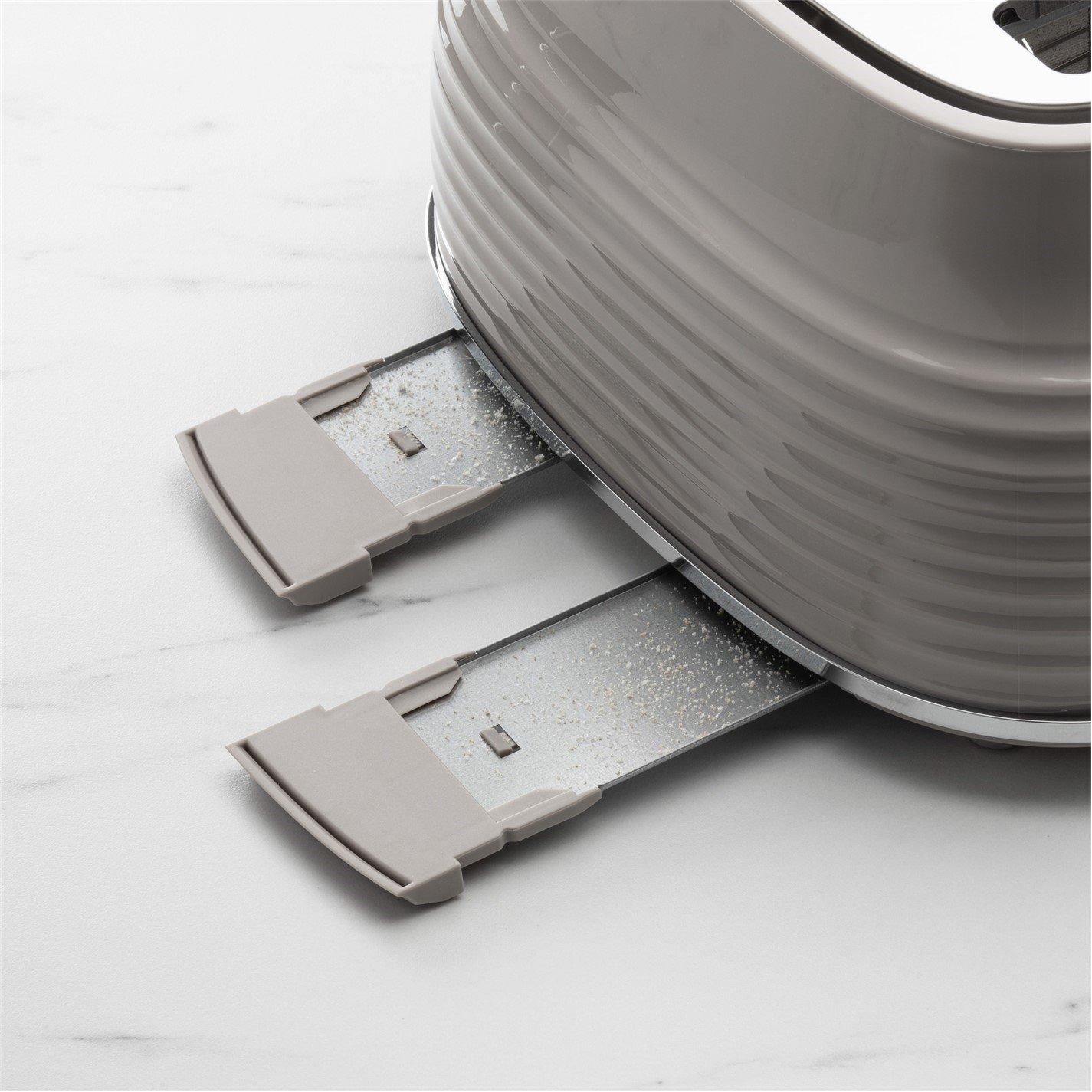 Taupe - Daewoo Electricals - SIENNA 4 SLICE TOASTER TAUPE - 3