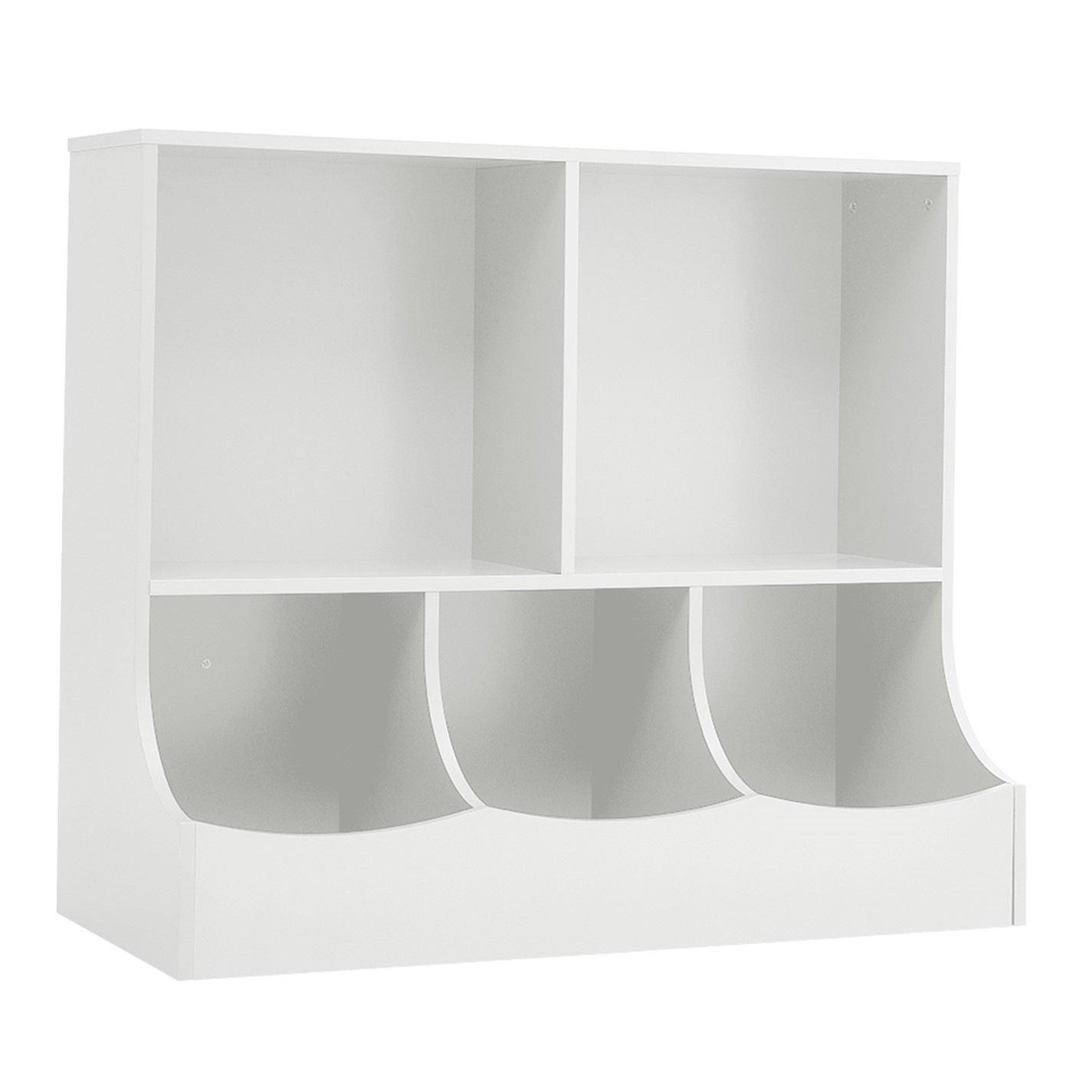 White - Kabinet UK - 2-Tier Open Style Toy and Book Storage Cabinet - 3