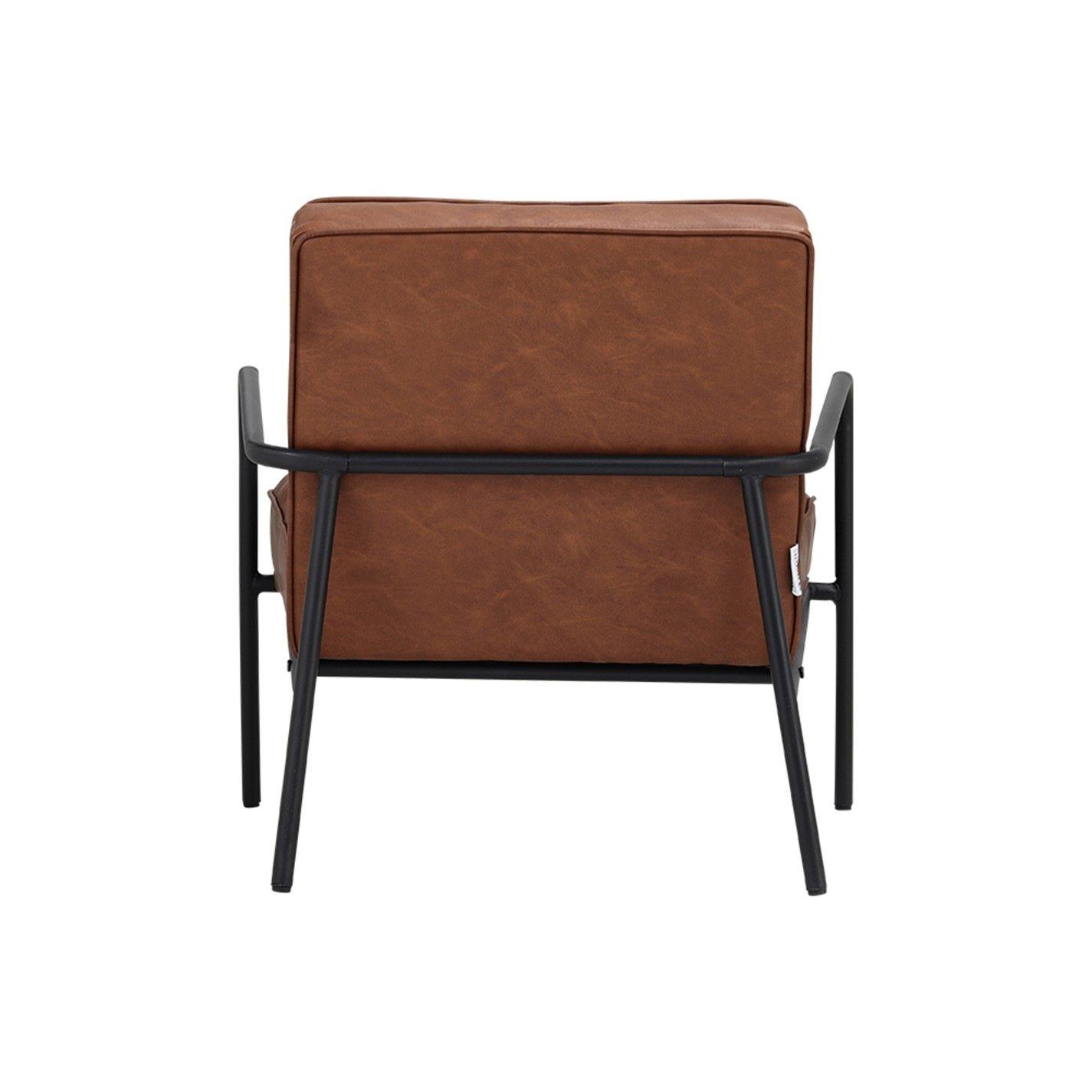 Tan - Kabinet UK - Leisure Soft PU Leather Cushioned Accent Armchair - 4