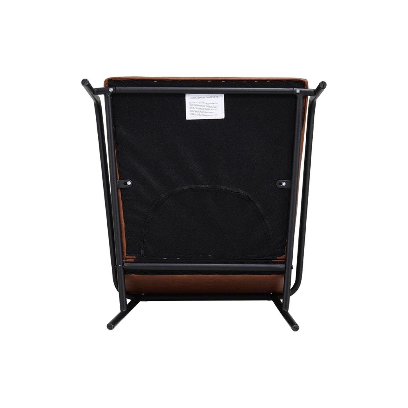 Tan - Kabinet UK - Leisure Soft PU Leather Cushioned Accent Armchair - 5