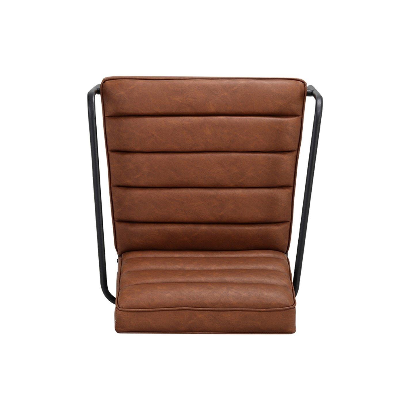 Tan - Kabinet UK - Leisure Soft PU Leather Cushioned Accent Armchair - 6