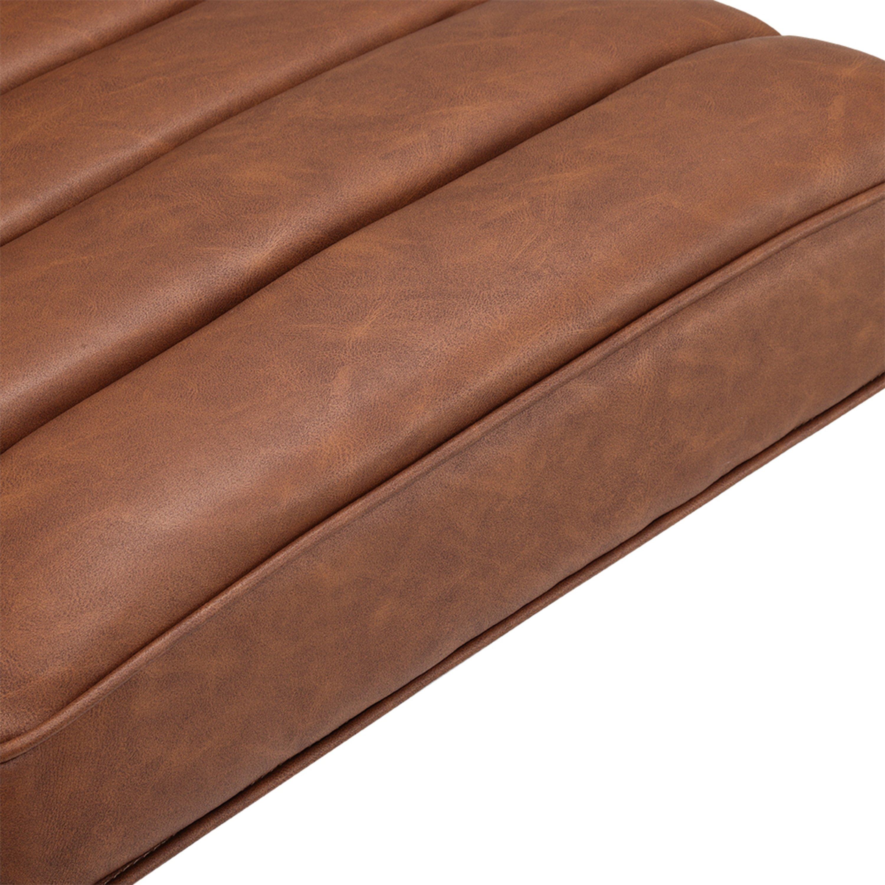 Tan - Kabinet UK - Leisure Soft PU Leather Cushioned Accent Armchair - 9