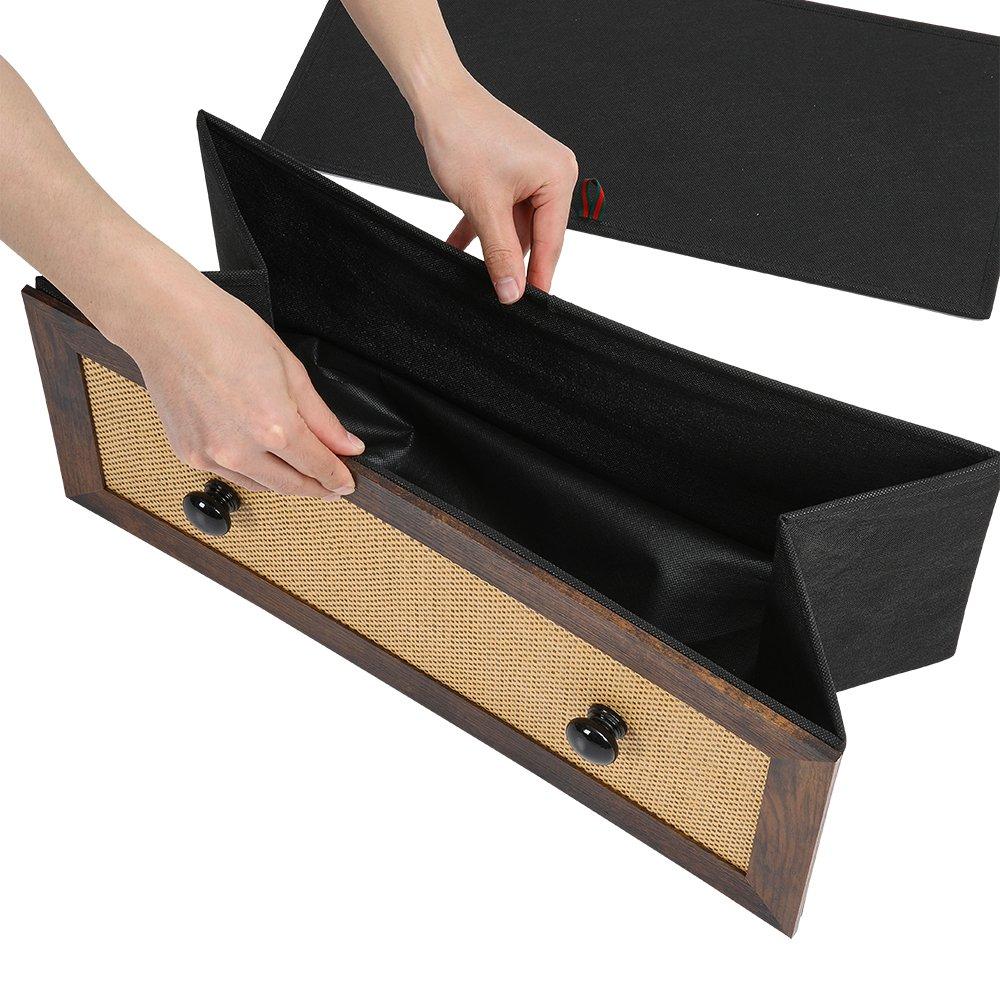 Natural - Kabinet UK - 4-Drawer Rustic Rattan Storage Cabinet with Shelf - 7