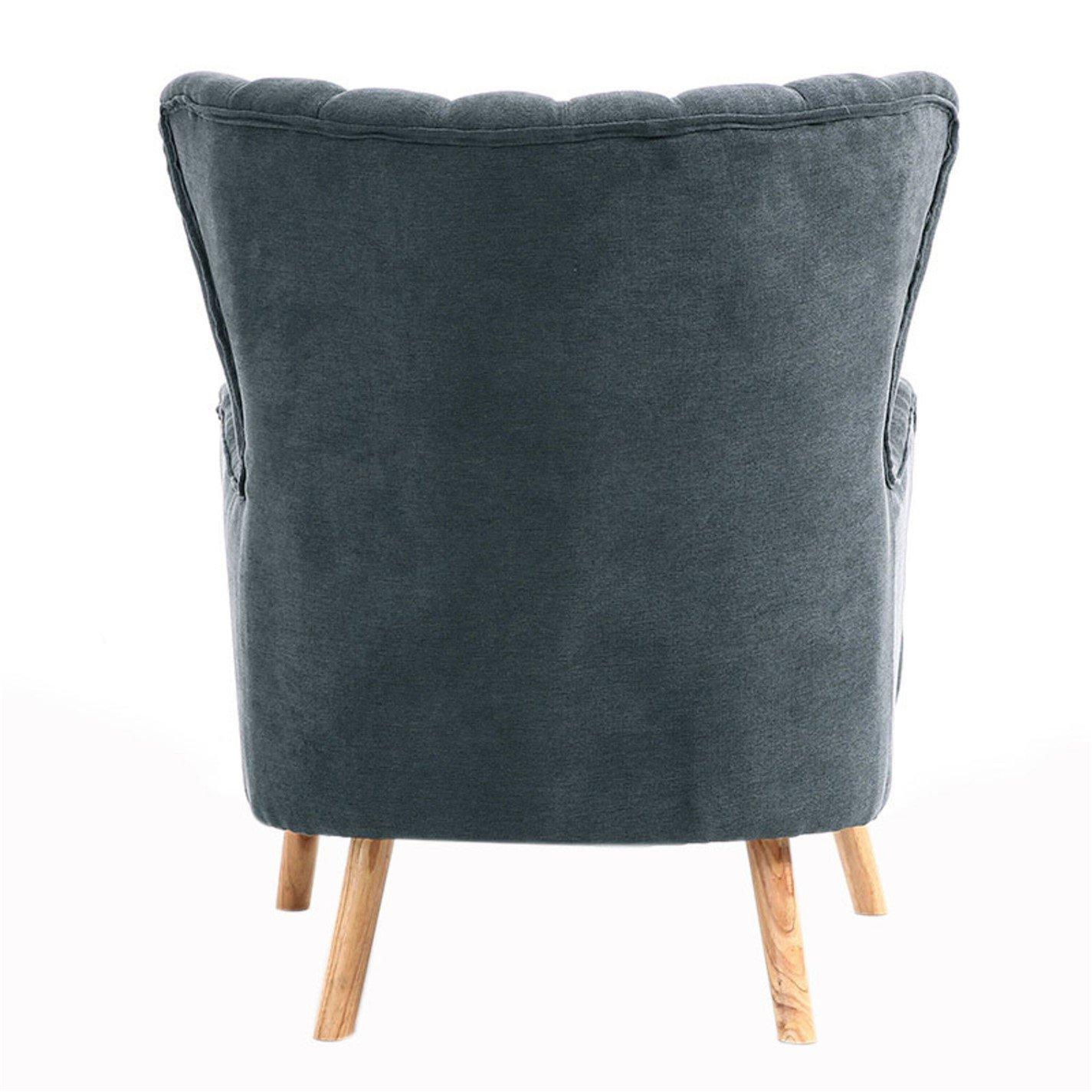 Dark Grey - Kabinet UK - Dark Grey Armchair and Footstool - 7