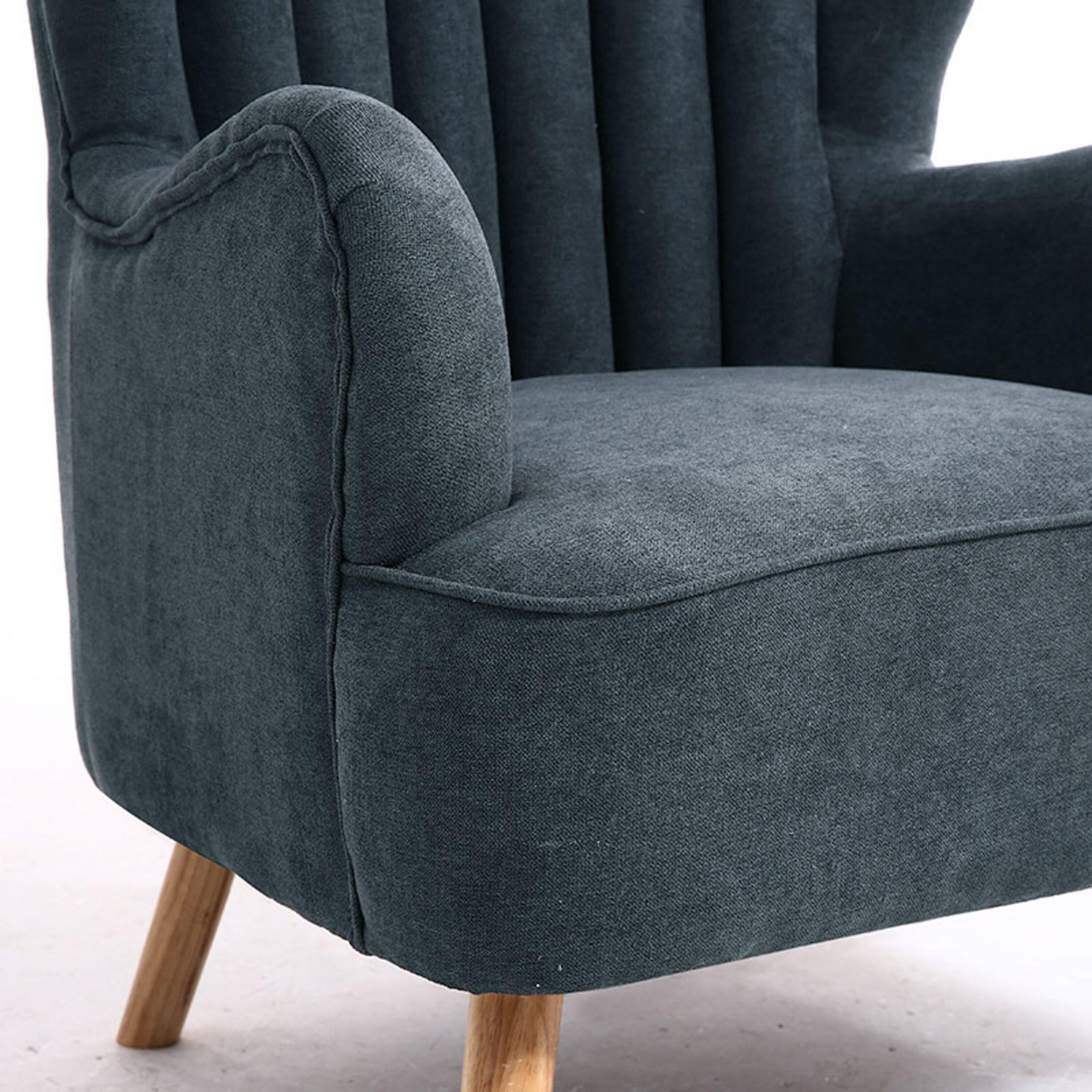 Dark Grey - Kabinet UK - Dark Grey Armchair and Footstool - 9