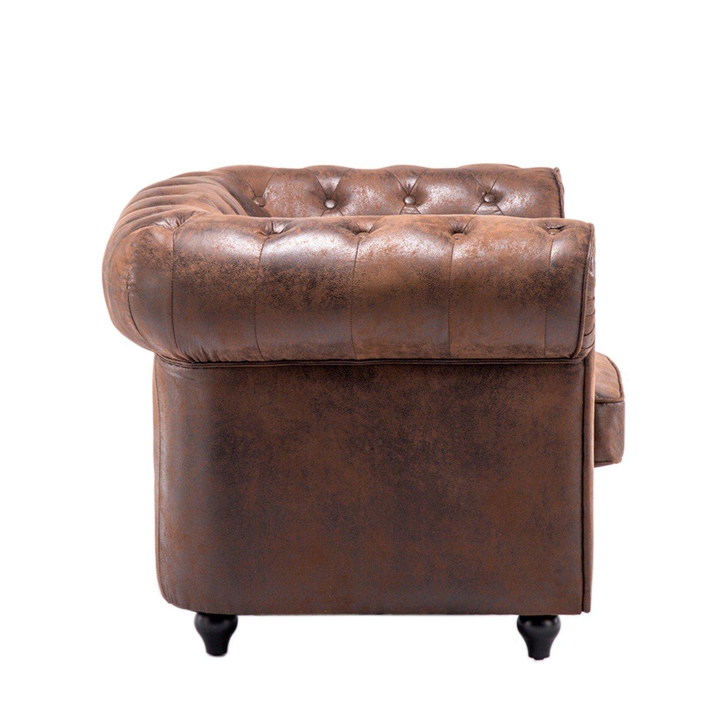 Brown - Kabinet UK - Accent Wingback Chesterfield Armchair - 3