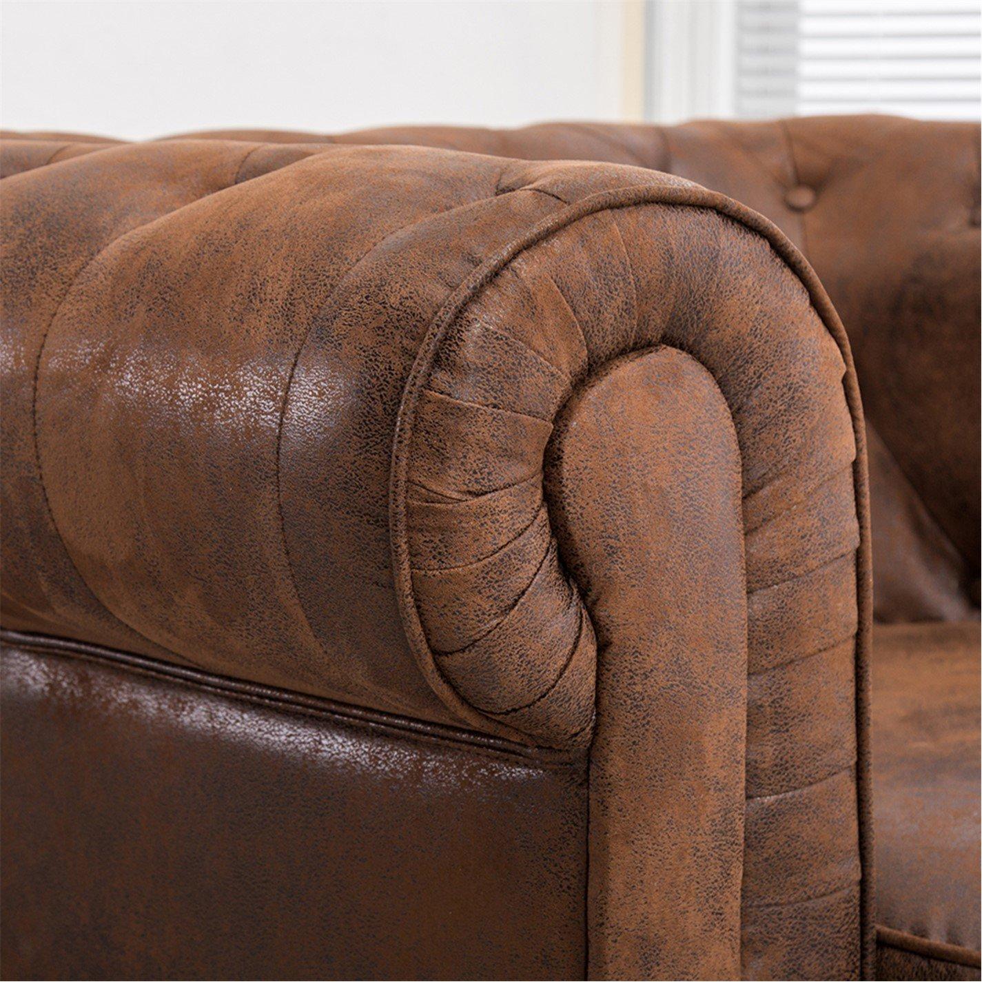 Brown - Kabinet UK - Accent Wingback Chesterfield Armchair - 6