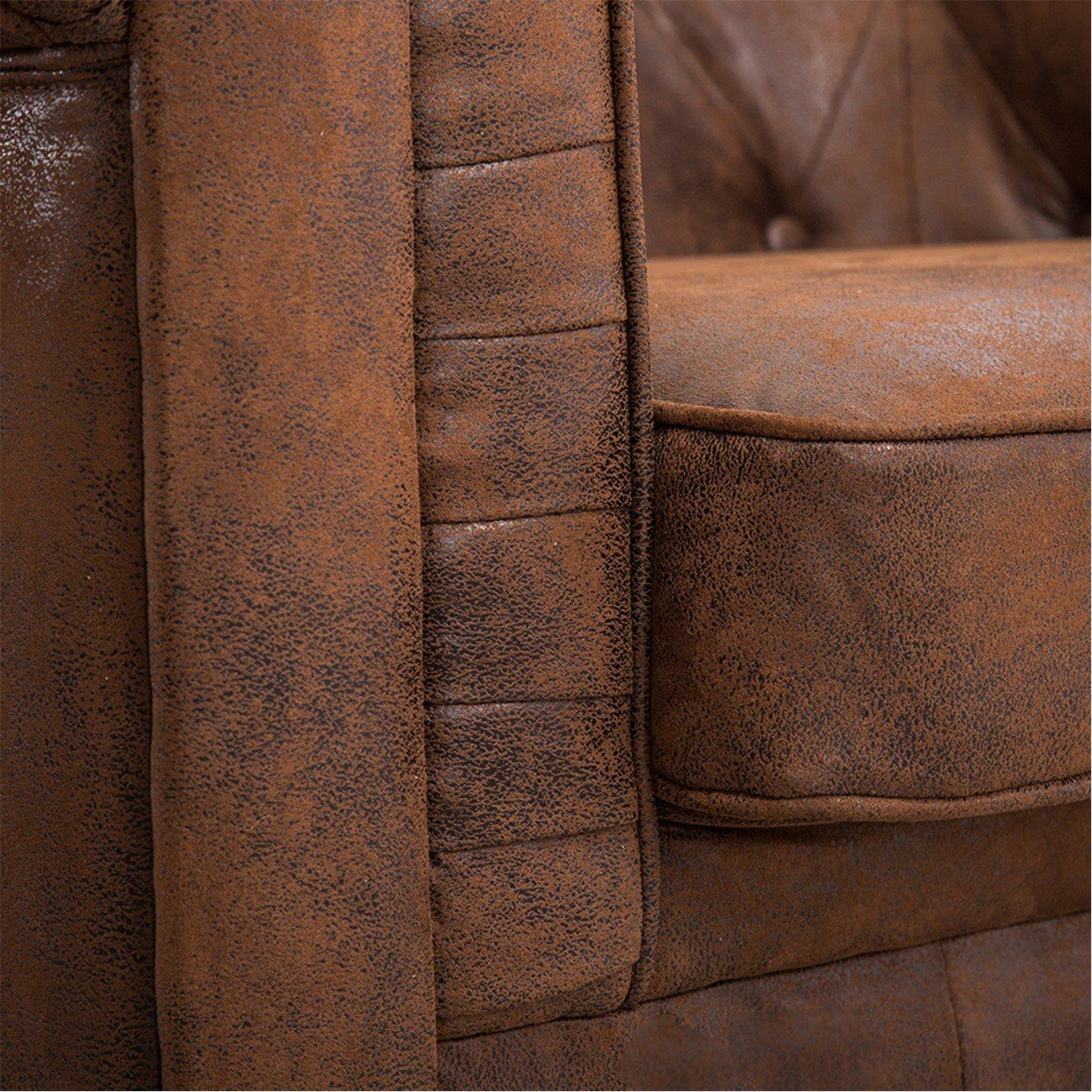 Brown - Kabinet UK - Accent Wingback Chesterfield Armchair - 8