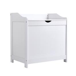 Cottonfy UK White Laundry Chest for Bathroom