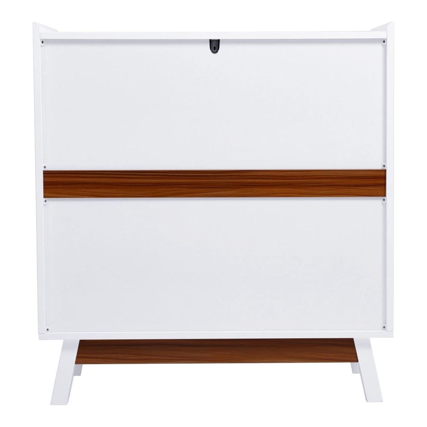 White - Kabinet UK - 4-Tier Bedroom Chest Storage Cabinet - 5