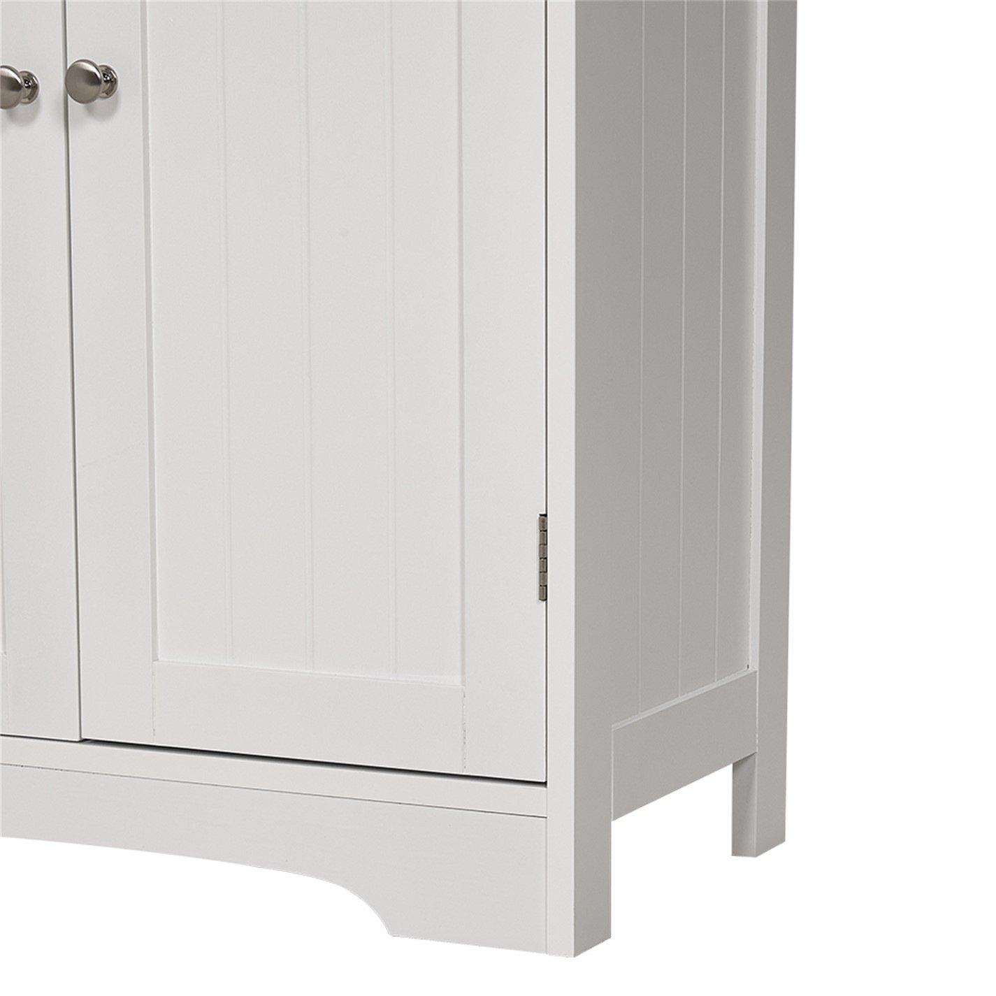 White - Kabinet UK - Modern Tall Glass Door Cabinet - 7