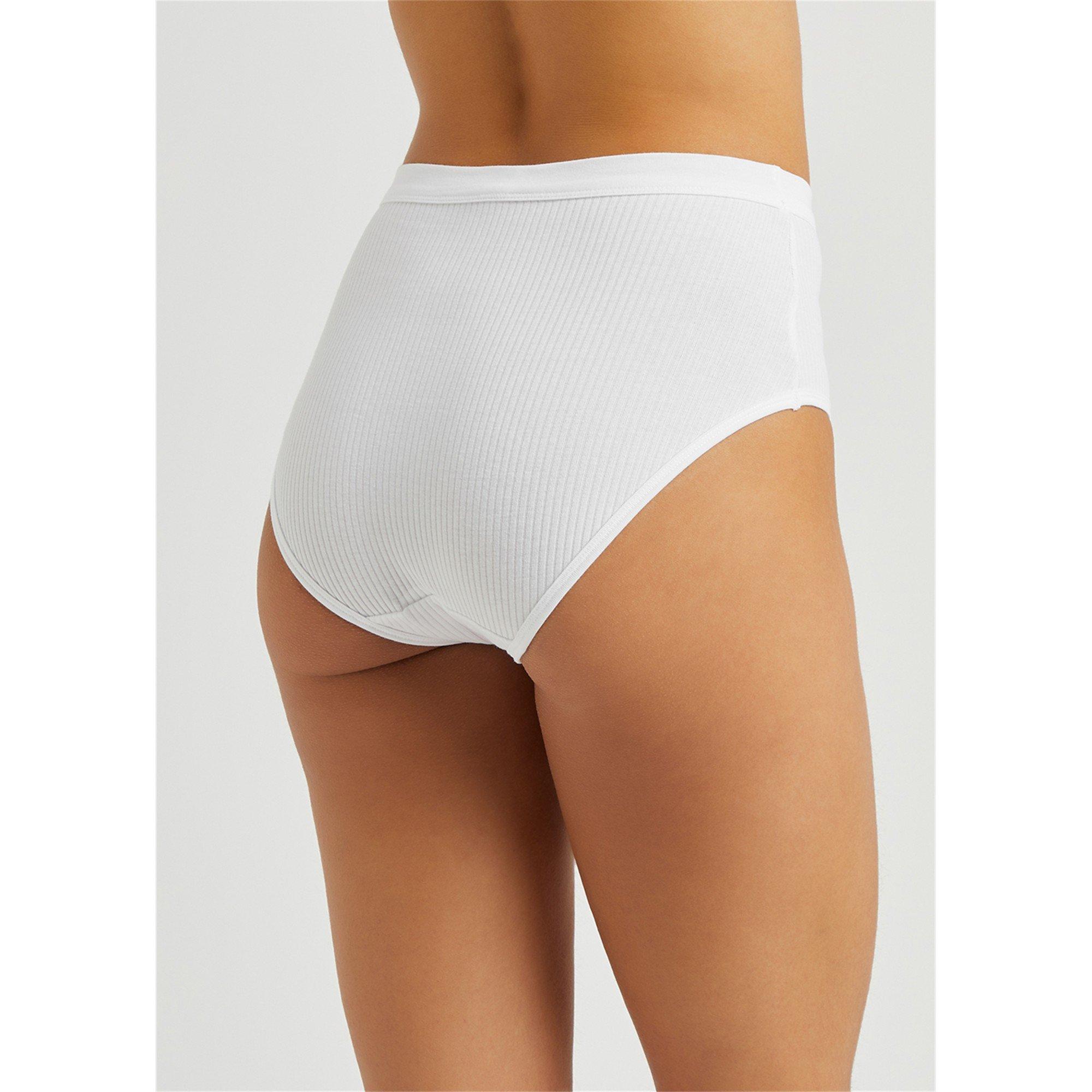 WHITE - Chantelle - Women's High-Rise Cotton Brief - 3