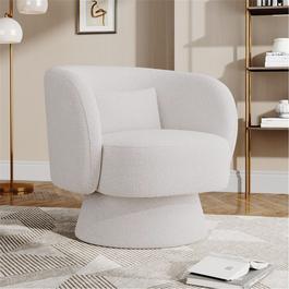 Kabinet UK Upholstered Swivel Chair with Pillow