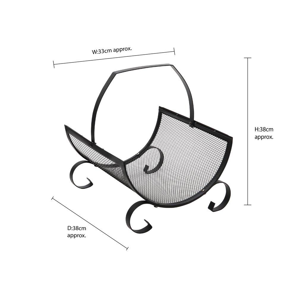 Black - JVL - Broughton Log Holder - 7