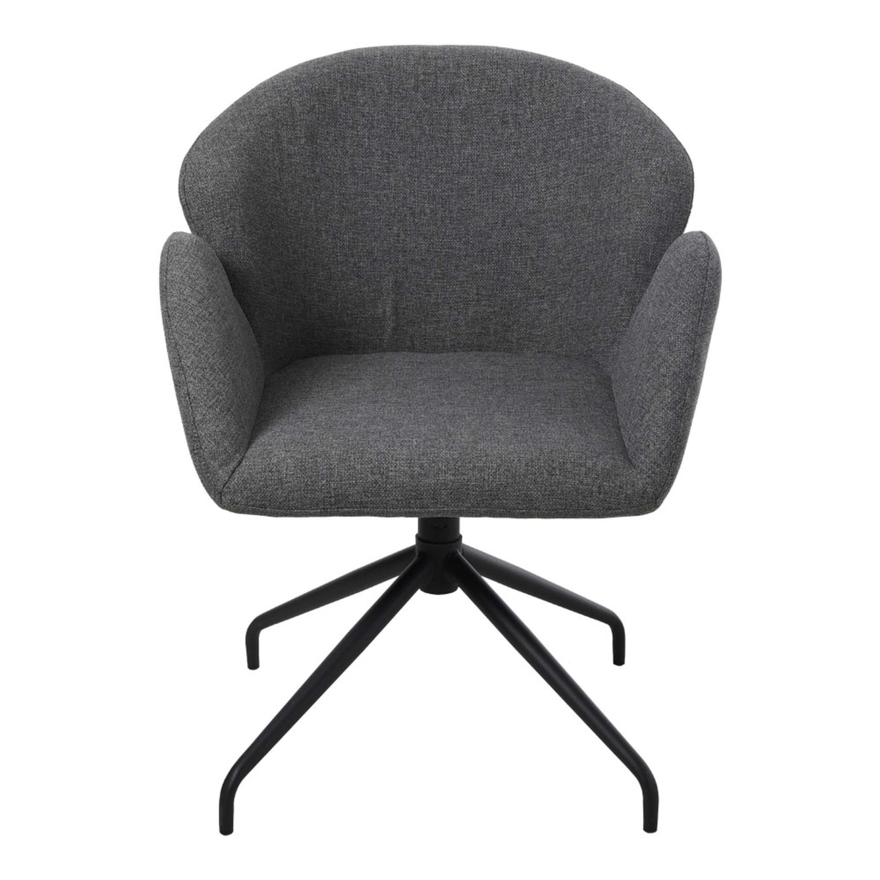 Grey - Kabinet UK - Modern Swivel Chair - 4