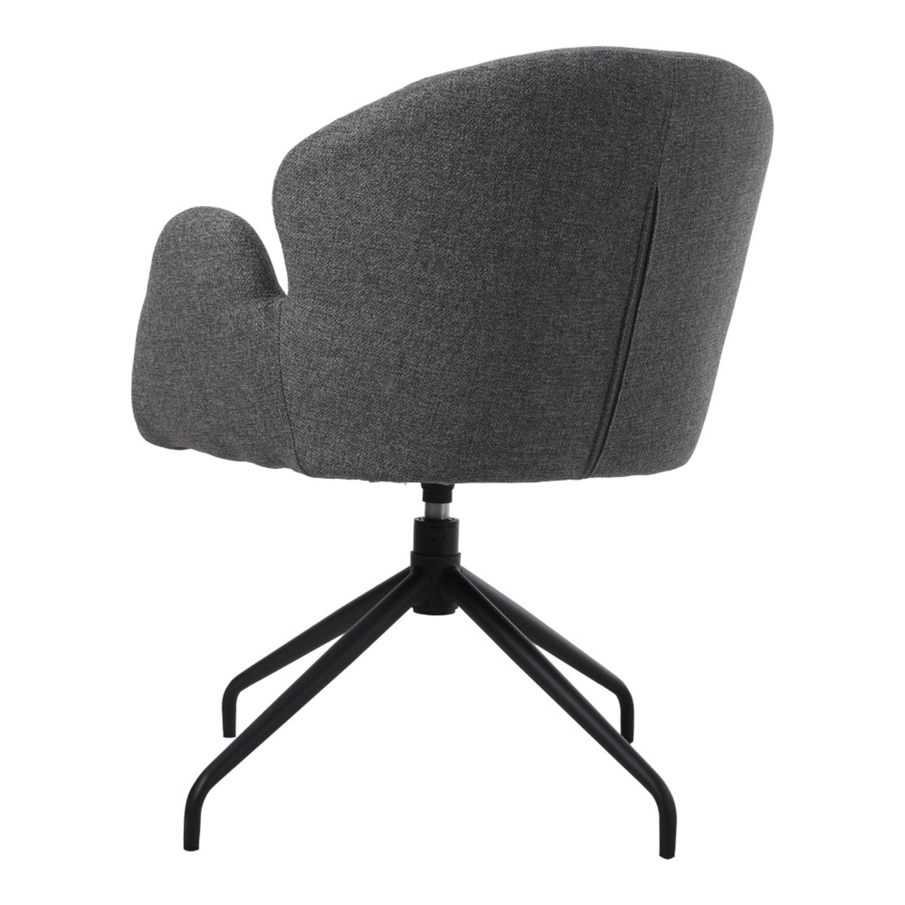 Grey - Kabinet UK - Modern Swivel Chair - 5