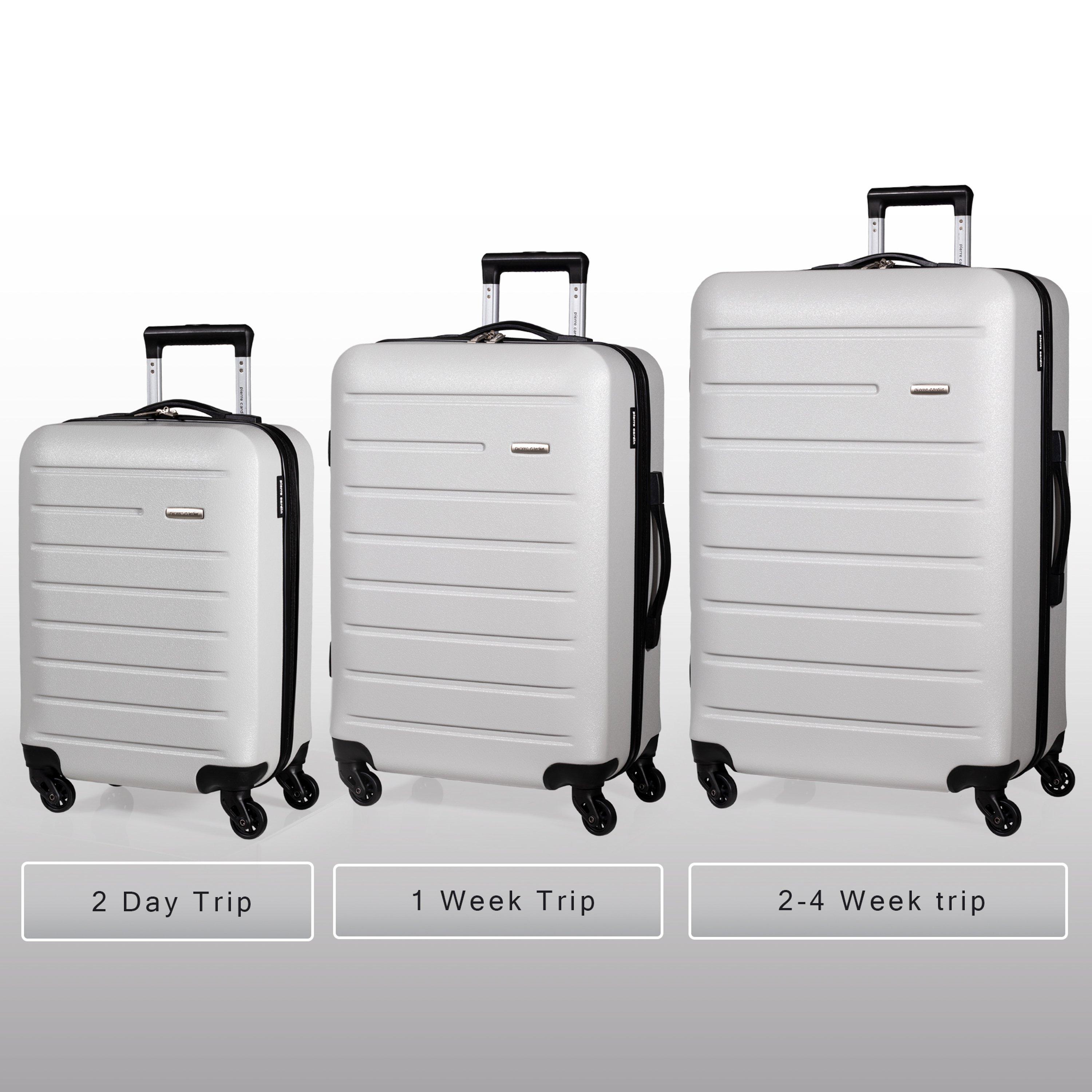 Light Grey - Pierre Cardin - Voyager Hard Shell Travel Suitcase Cabin Luggage - 2