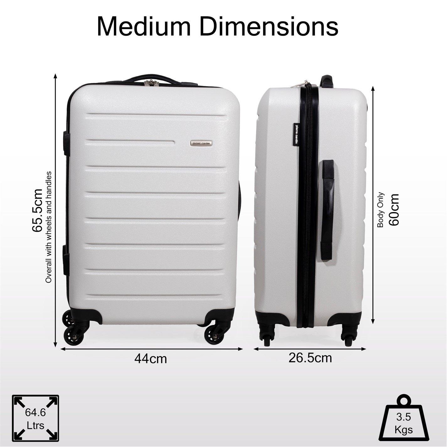 Light Grey - Pierre Cardin - Voyager Hard Shell Travel Suitcase Cabin Luggage - 4