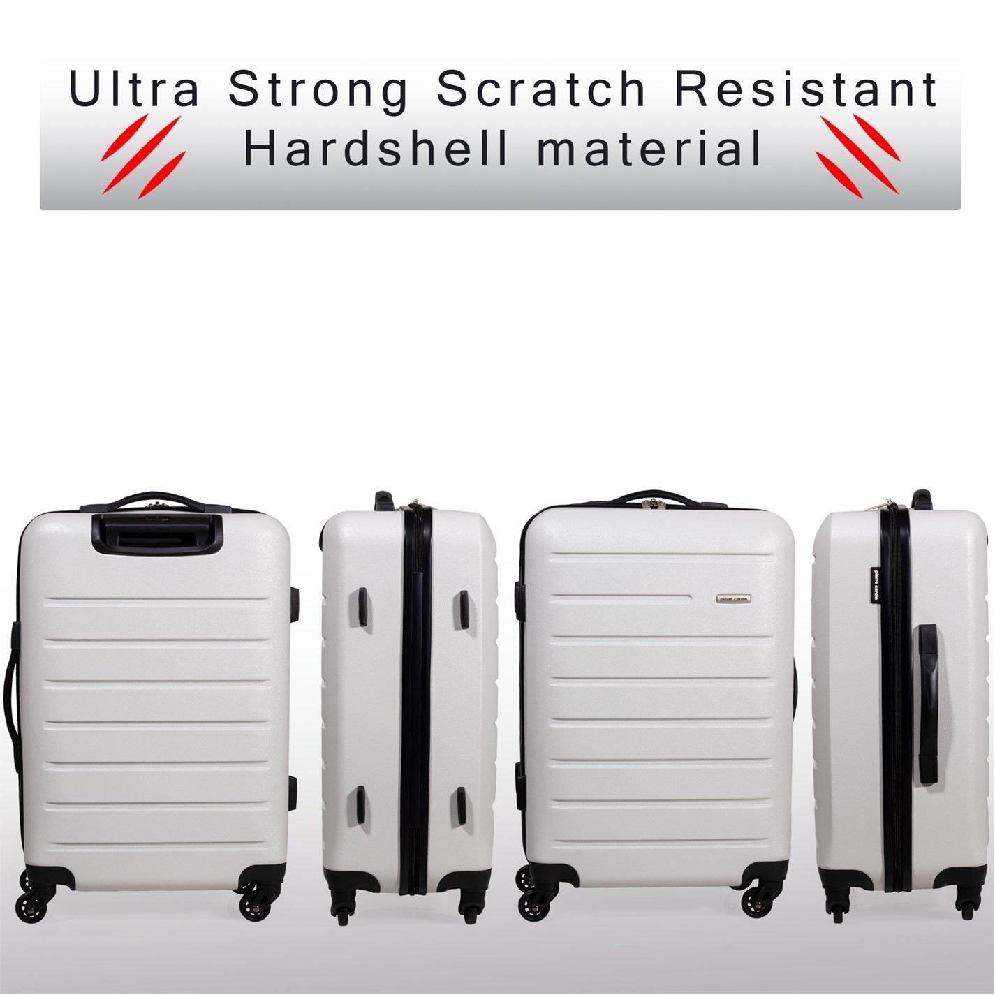 Light Grey - Pierre Cardin - Voyager Hard Shell Travel Suitcase Cabin Luggage - 8