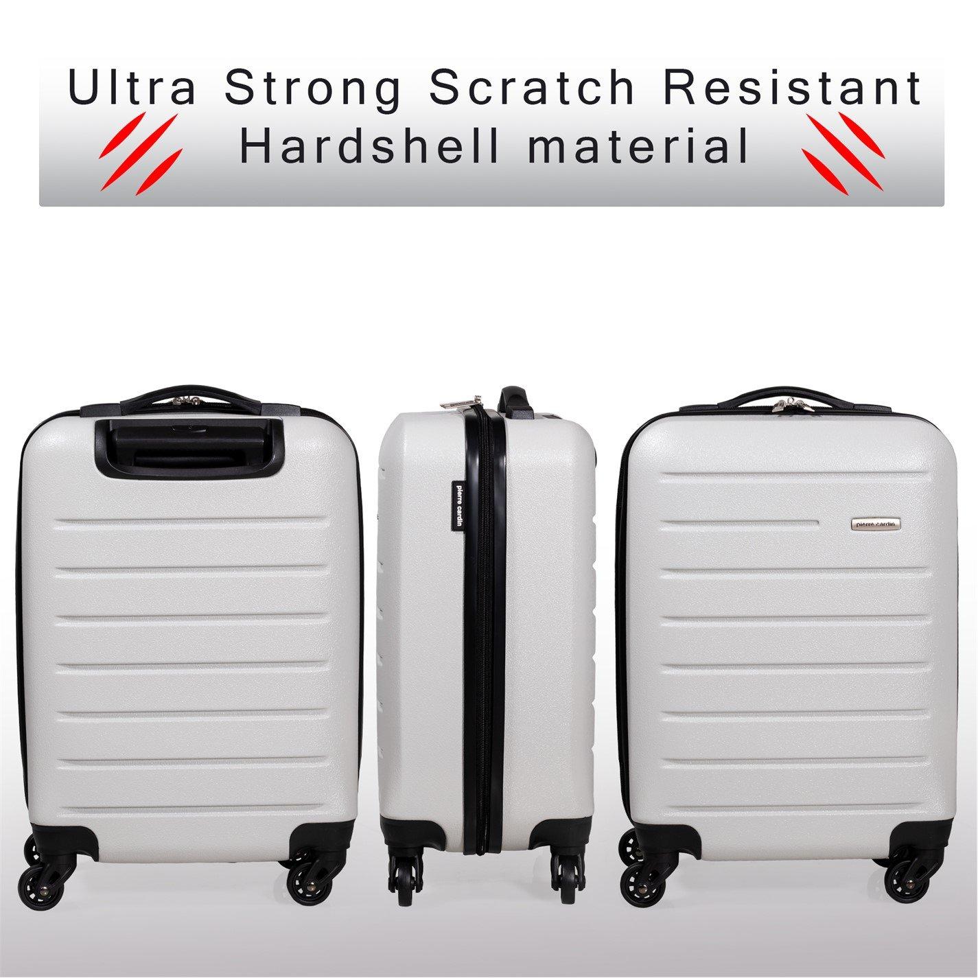 Light Grey - Pierre Cardin - Voyager Hard Shell Travel Suitcase Cabin Luggage - 9