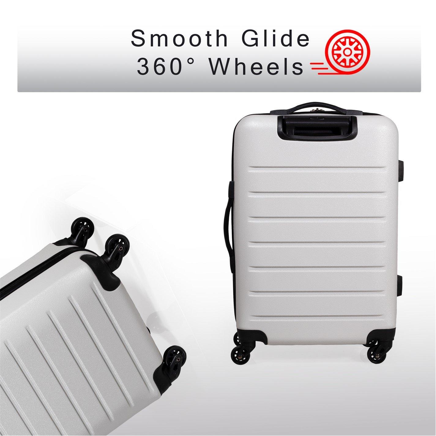 Light Grey - Pierre Cardin - Voyager Hard Shell Travel Suitcase Cabin Luggage - 10