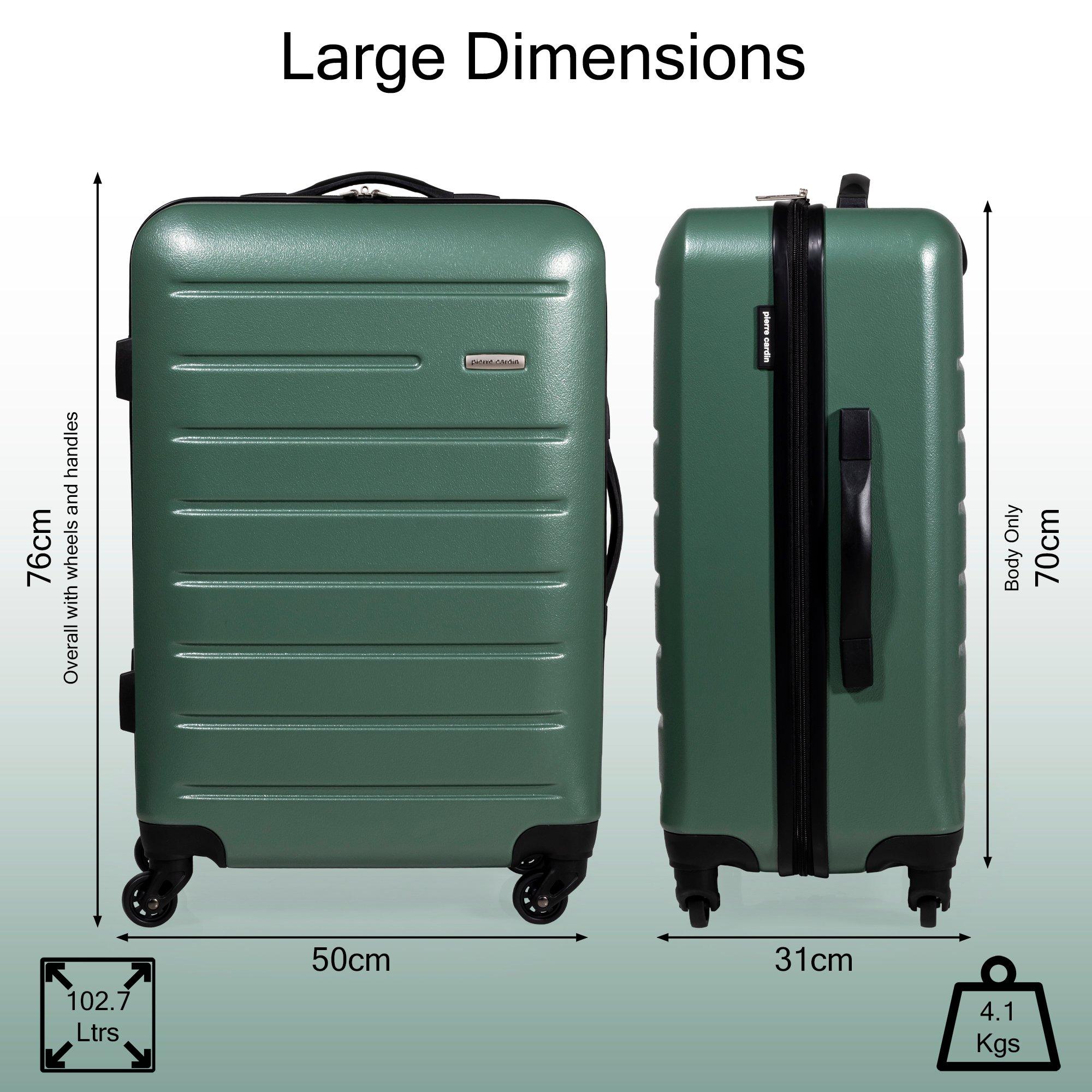 Khaki - Pierre Cardin - Voyager Hard Shell Travel Suitcase Cabin Luggage - 3
