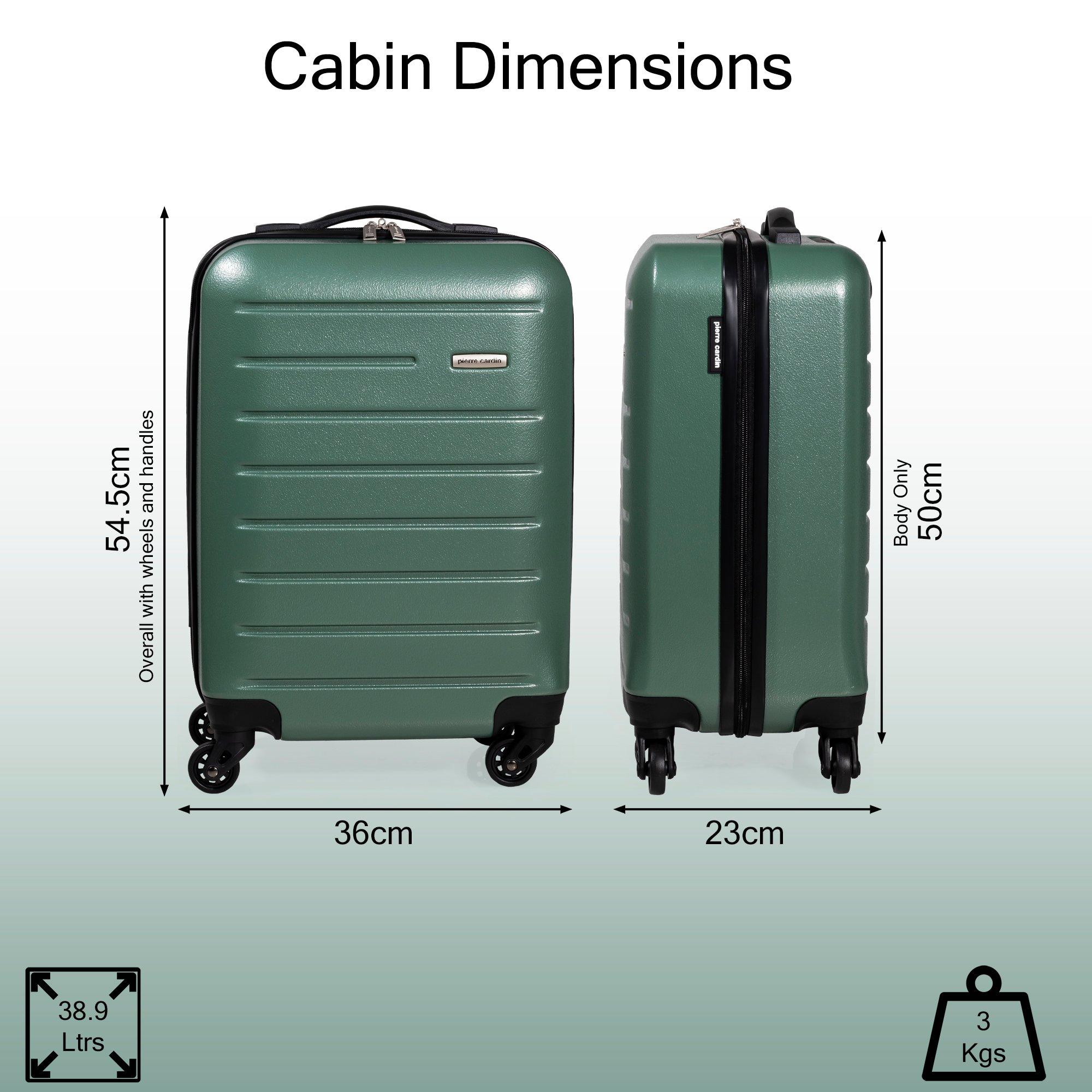 Khaki - Pierre Cardin - Voyager Hard Shell Travel Suitcase Cabin Luggage - 5
