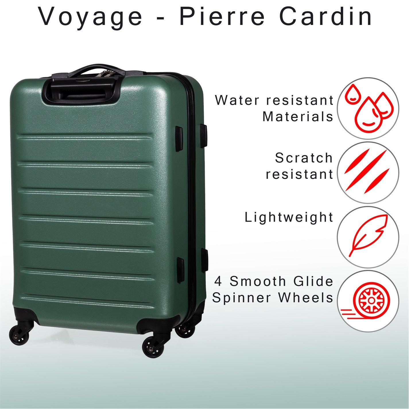 Khaki - Pierre Cardin - Voyager Hard Shell Travel Suitcase Cabin Luggage - 6