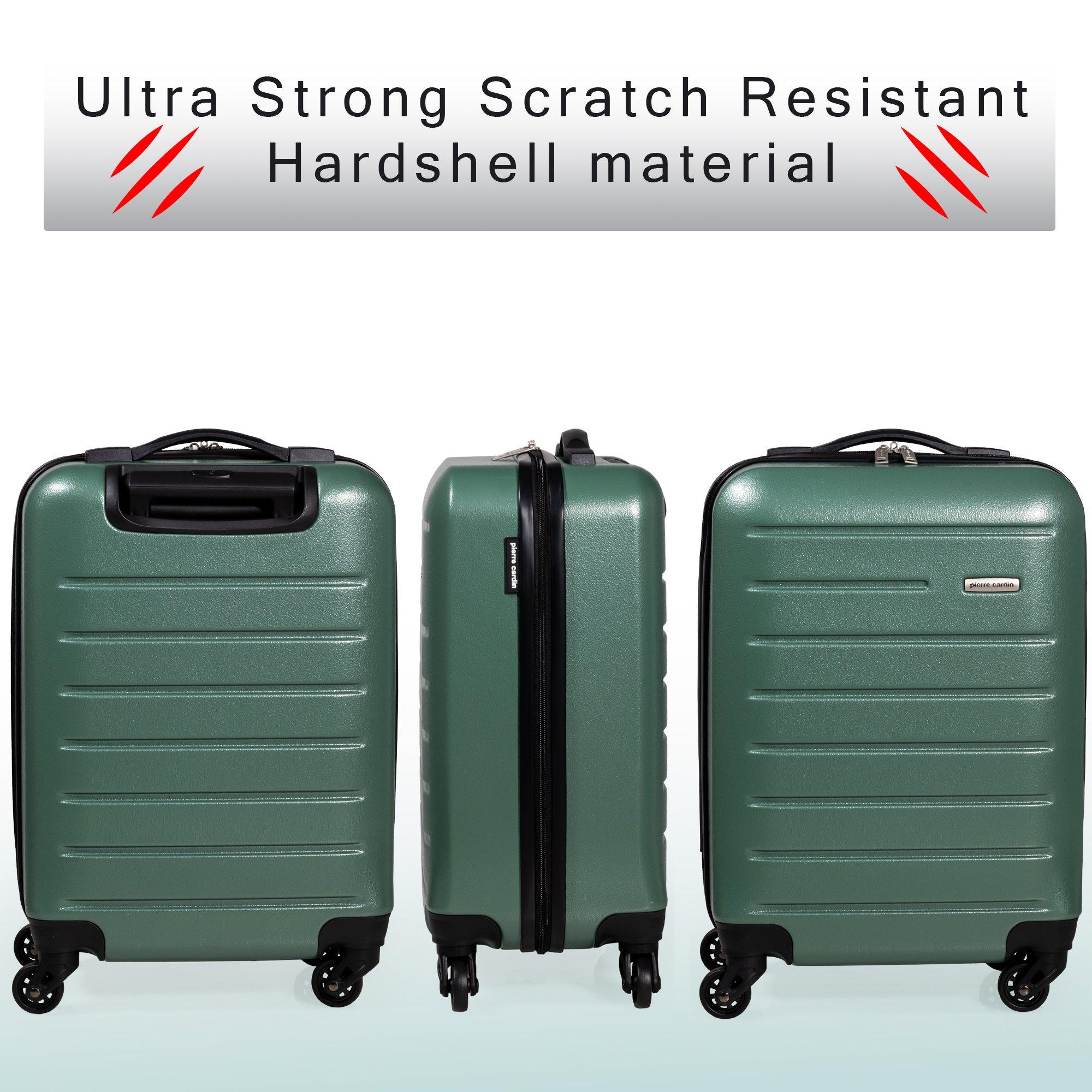 Khaki - Pierre Cardin - Voyager Hard Shell Travel Suitcase Cabin Luggage - 9