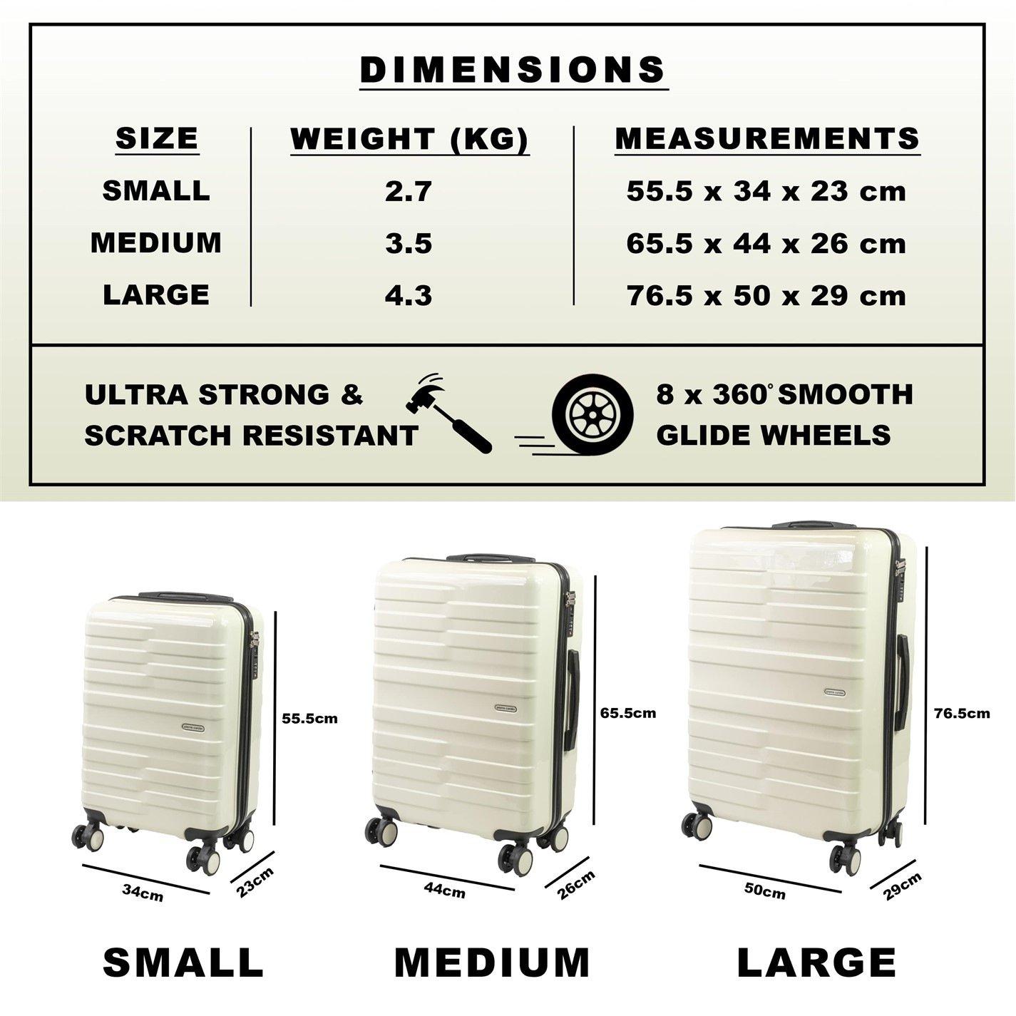White Cl900-81 - Pierre Cardin - Provence Lightweight Hardshell Luggage with Wheels - 3
