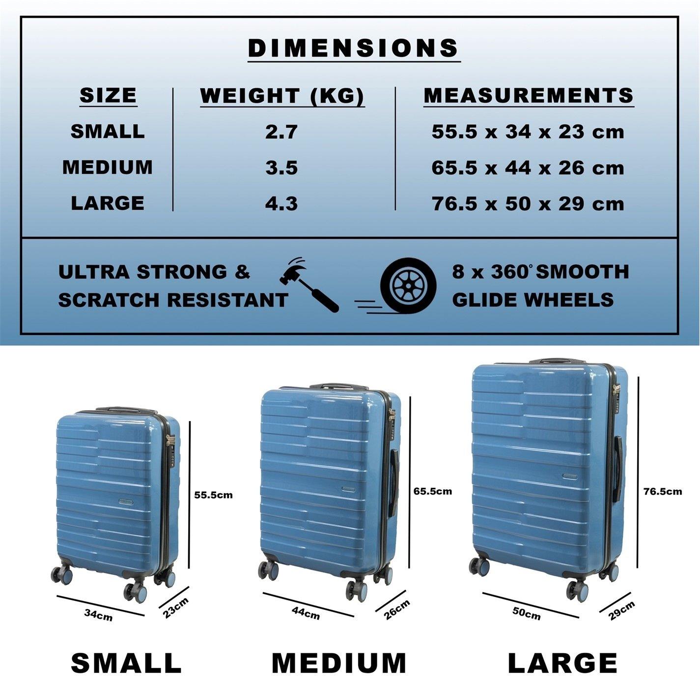 Blue Cl900-05 - Pierre Cardin - Provence Lightweight Hardshell Luggage with Wheels - 3