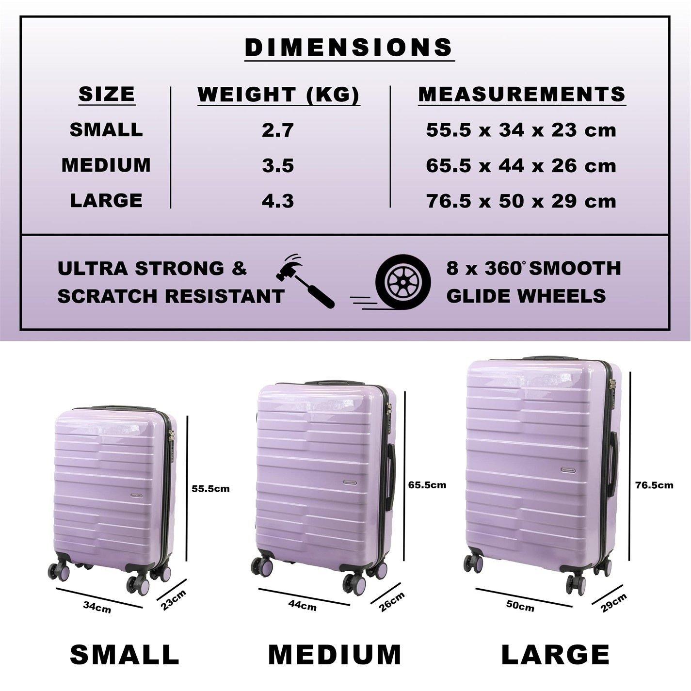 Purple Cl900-10 - Pierre Cardin - Provence Lightweight Hardshell Luggage with Wheels - 3